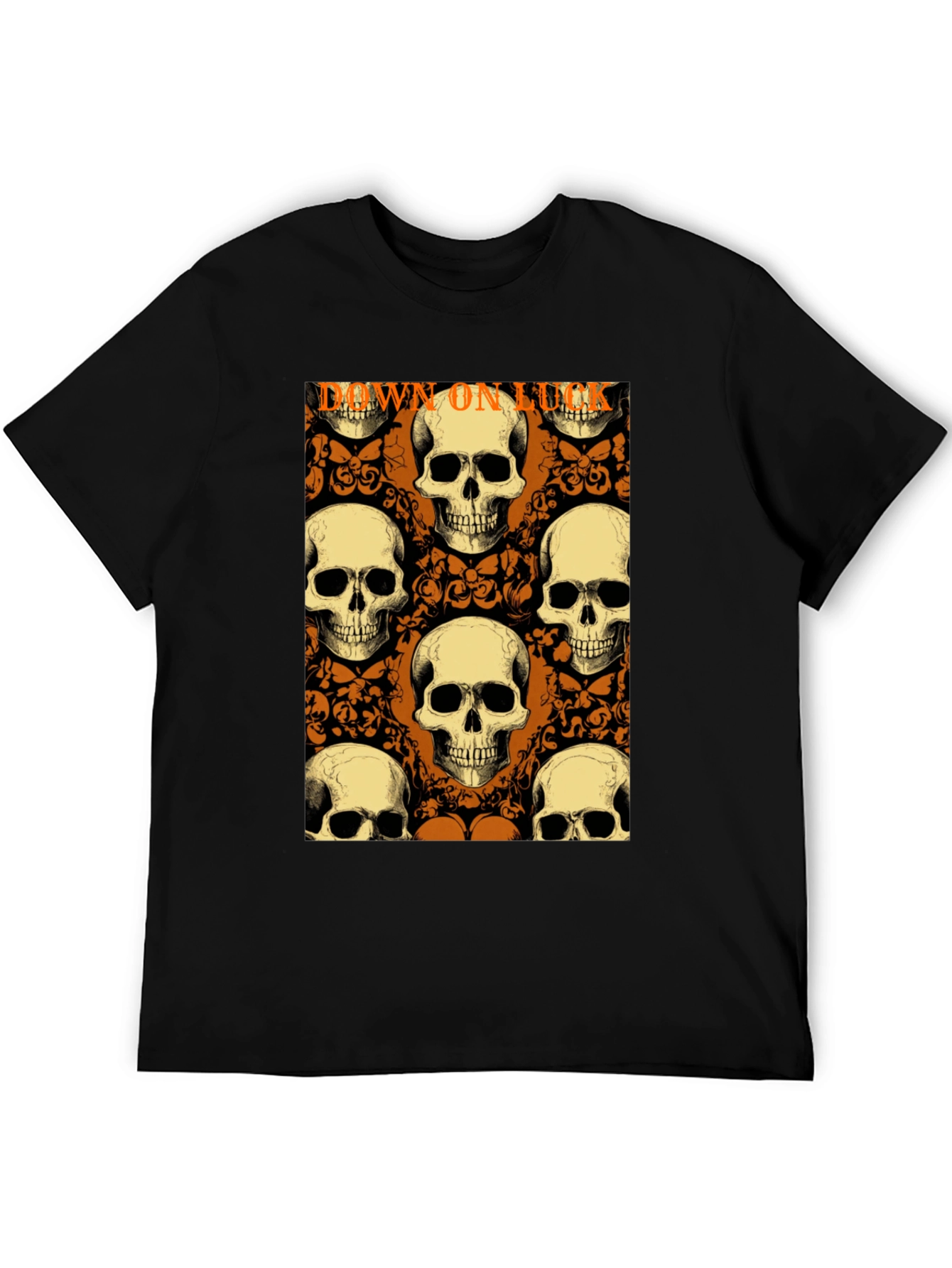 Skull Pattern Black T-Shirt