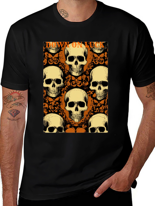 Skull Pattern Black T-Shirt