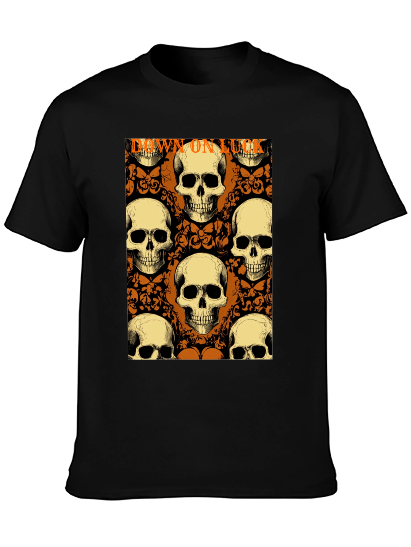 Skull Pattern Black T-Shirt