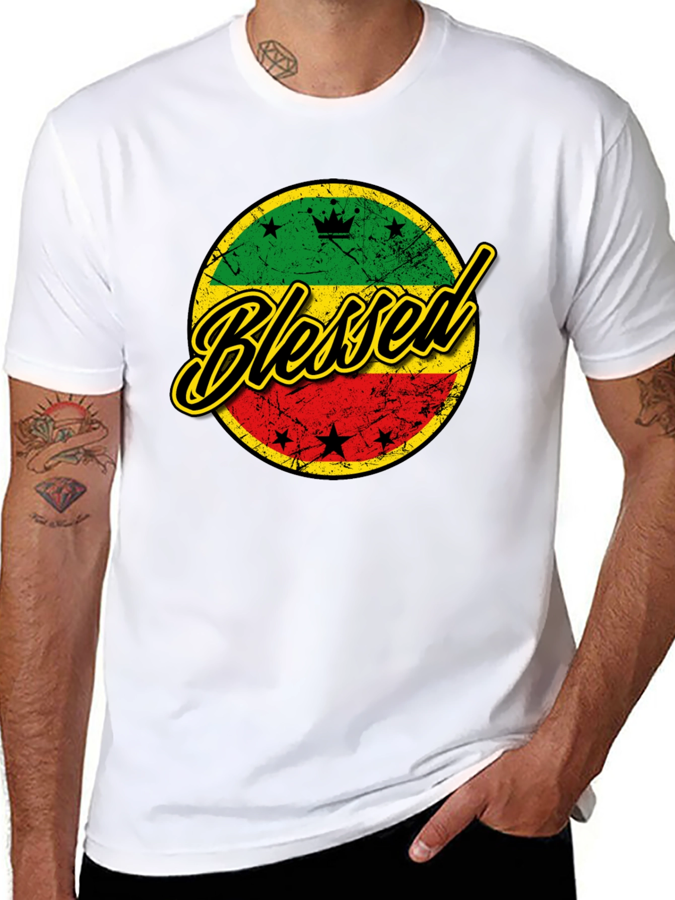 Blessed Rasta T-Shirt - Reggae Inspired Design