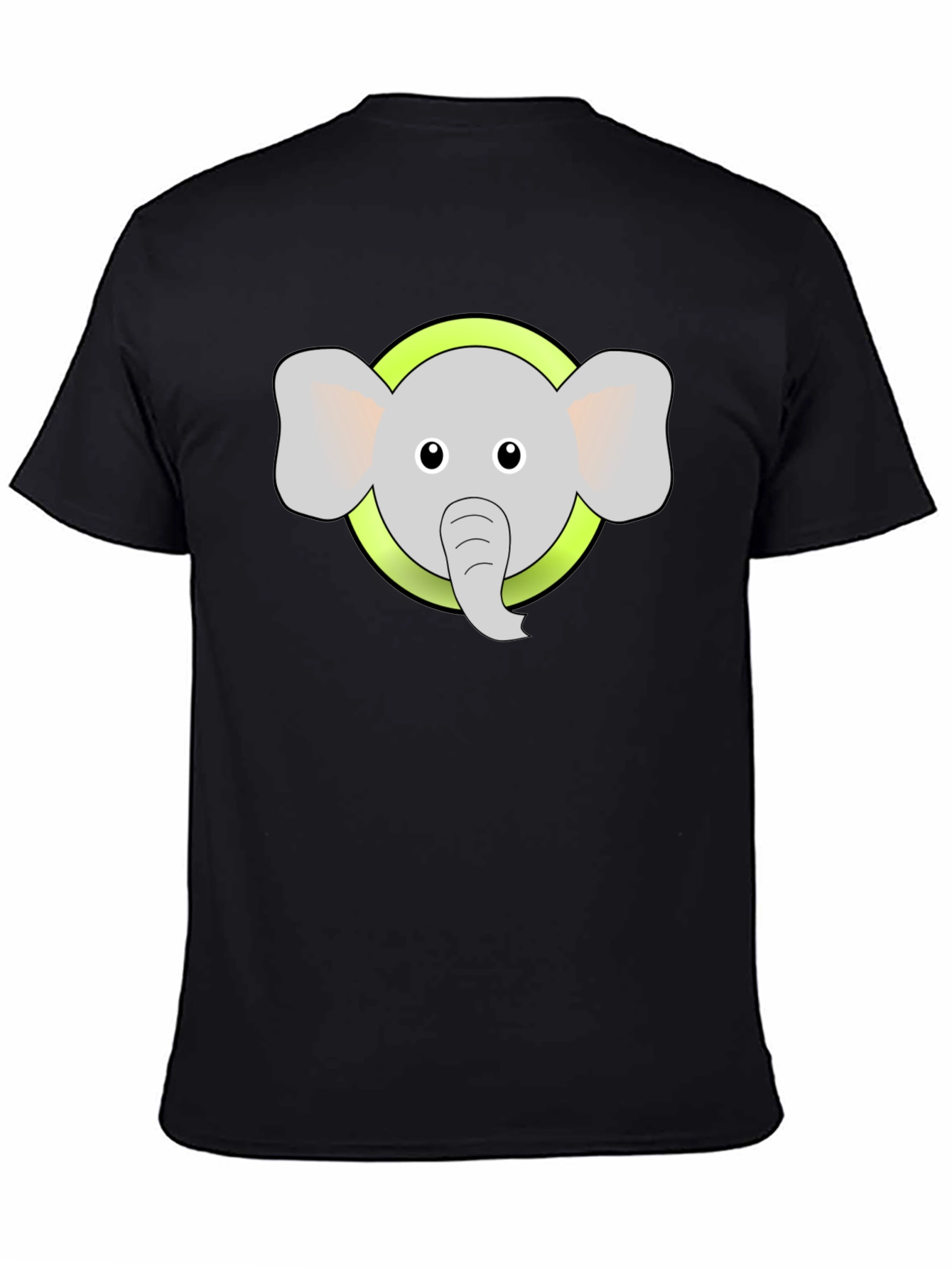 Elephant Graphic Tee - Black Cotton Blend Shirt