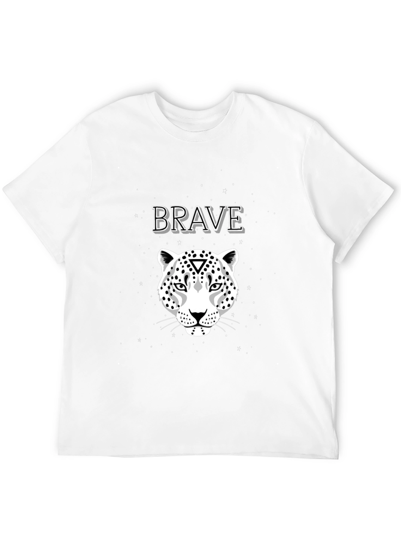 Brave Leopard Graphic Print T-Shirt