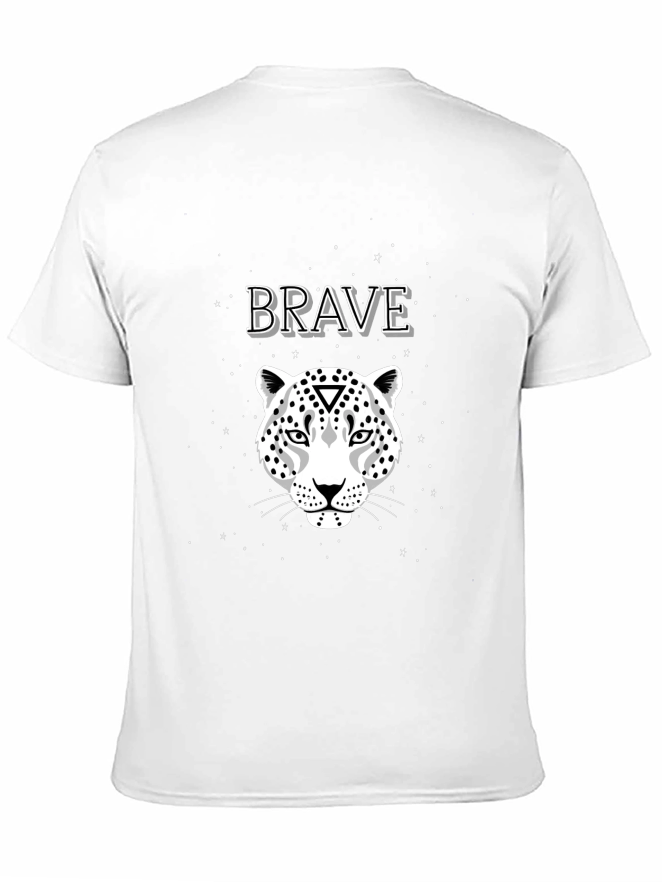 Brave Leopard Graphic Print T-Shirt