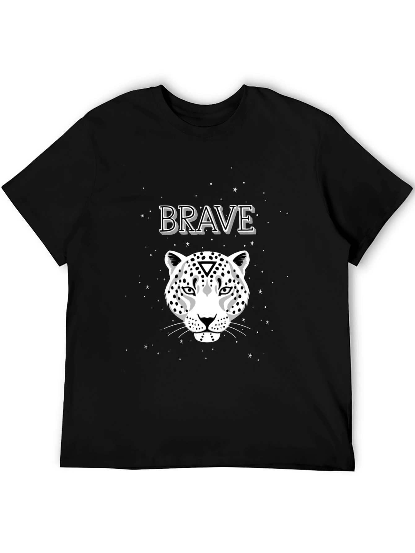 Brave Leopard Graphic Print T-Shirt