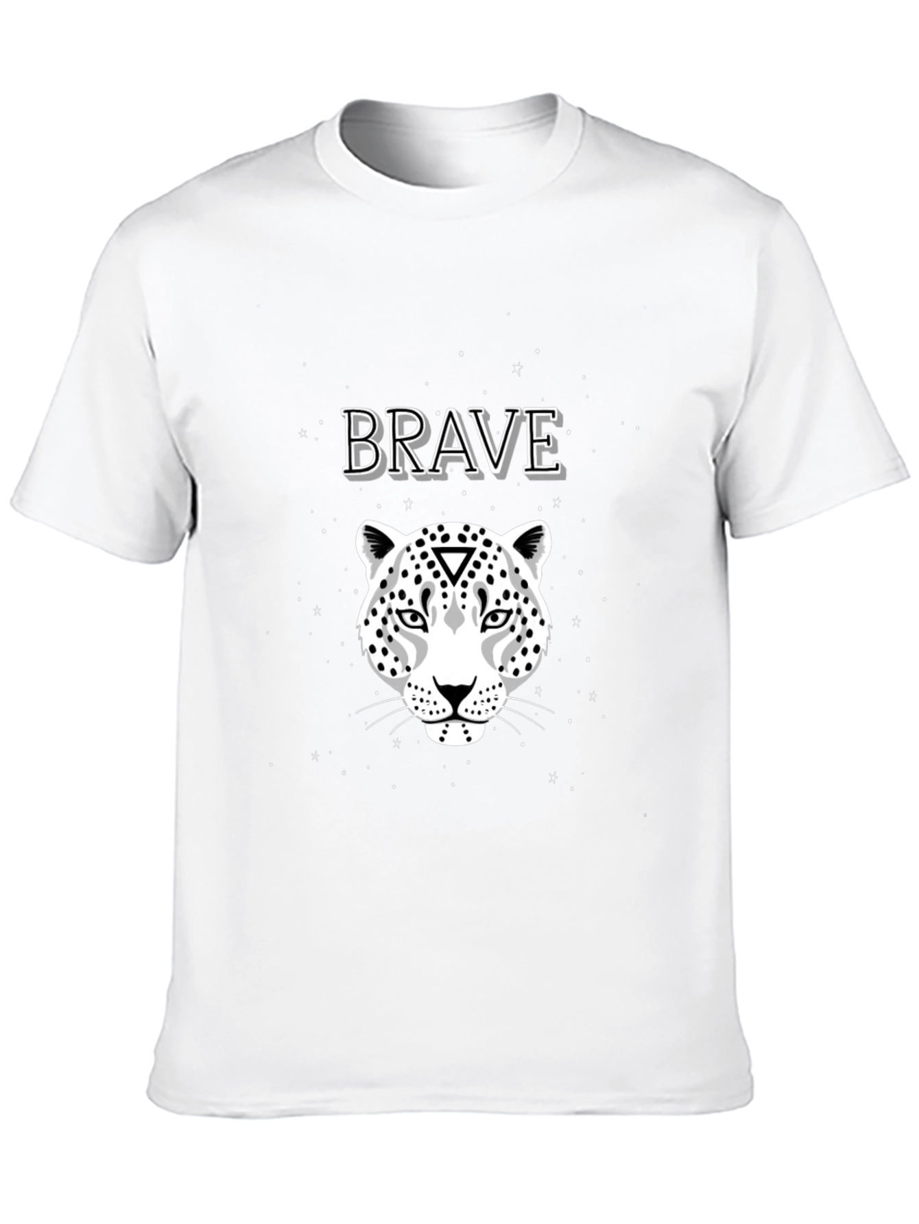 Brave Leopard Graphic Print T-Shirt