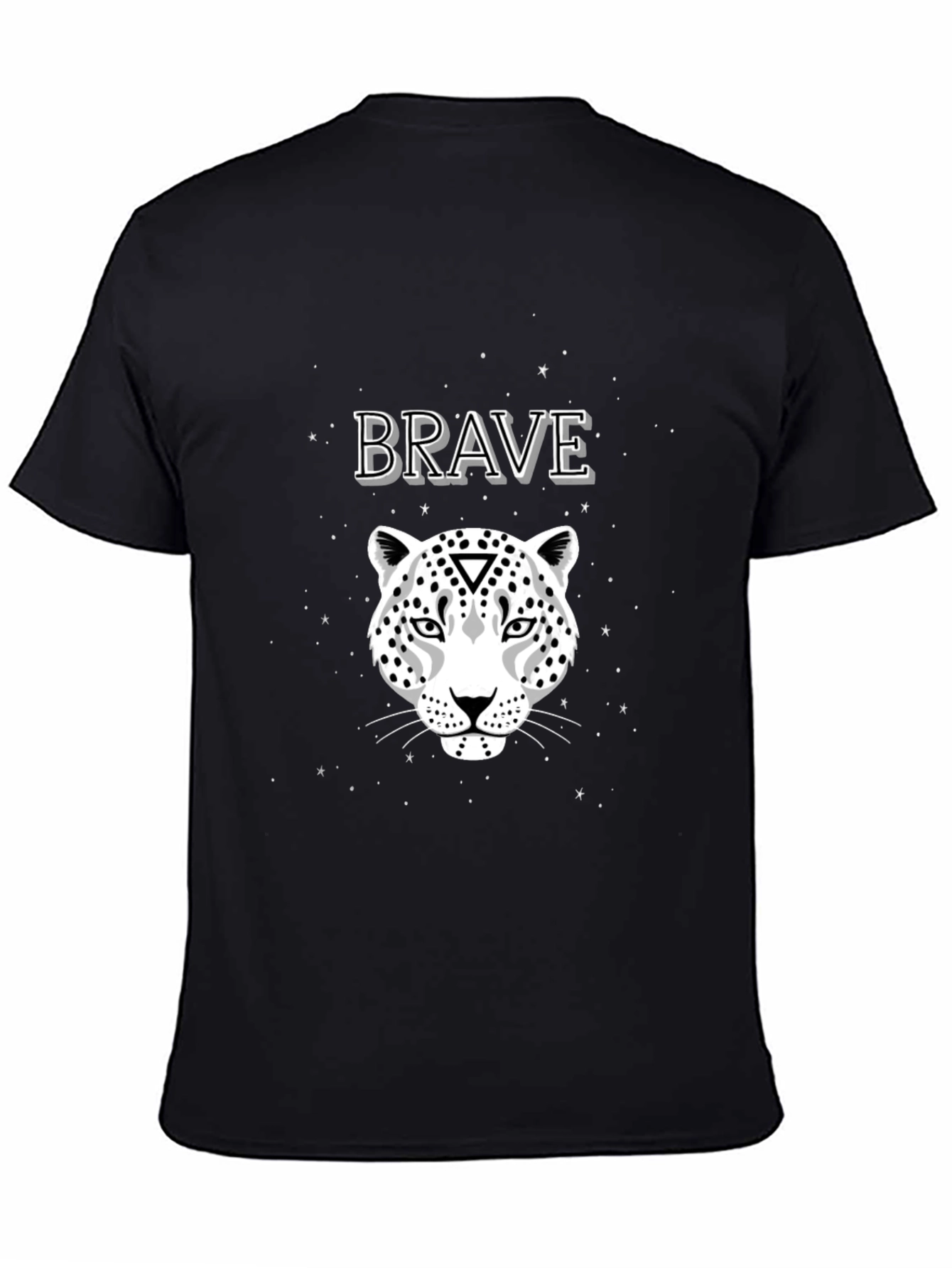 Brave Leopard Graphic Print T-Shirt