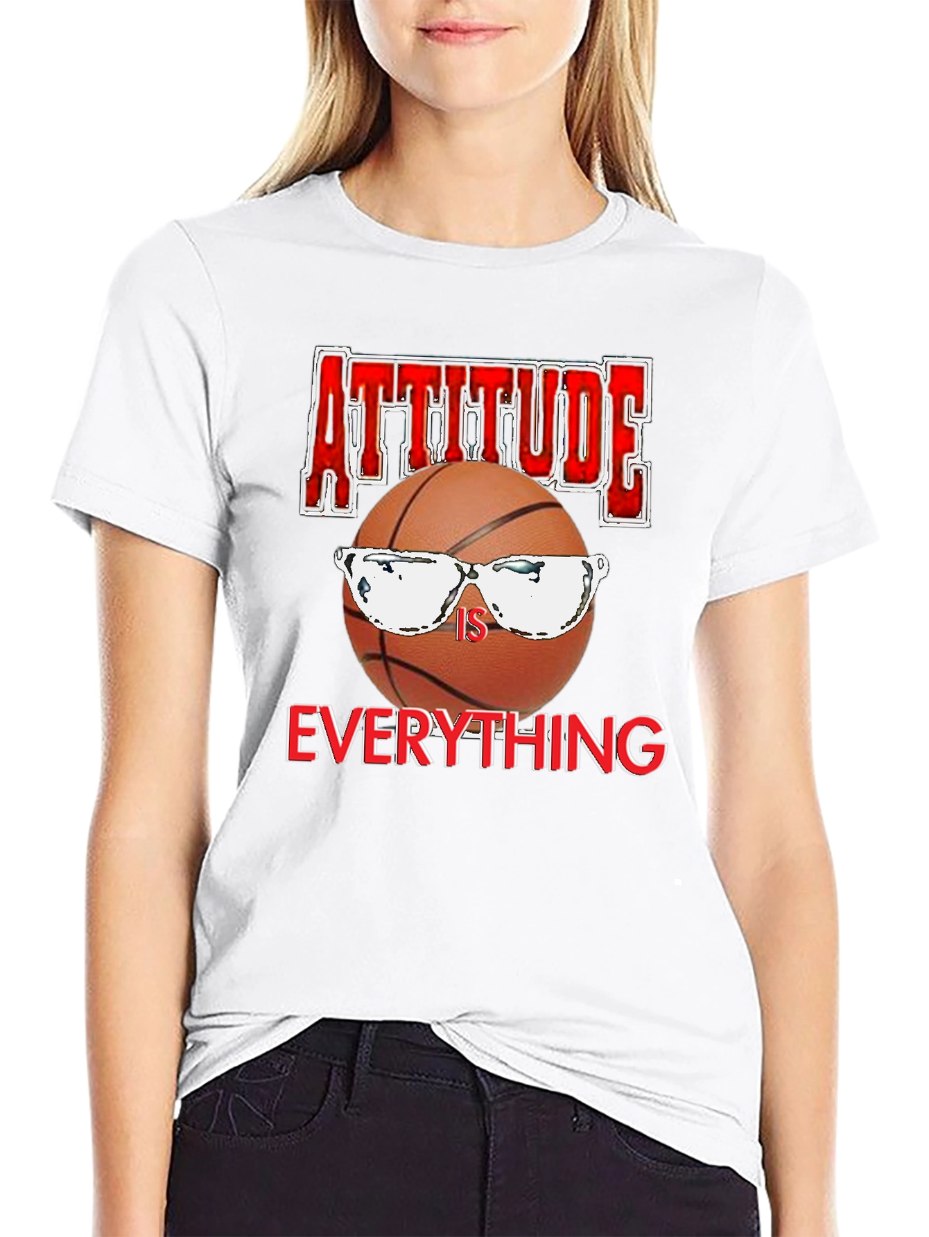 Attitude Is Everything Basketball Graphic T-Shirt