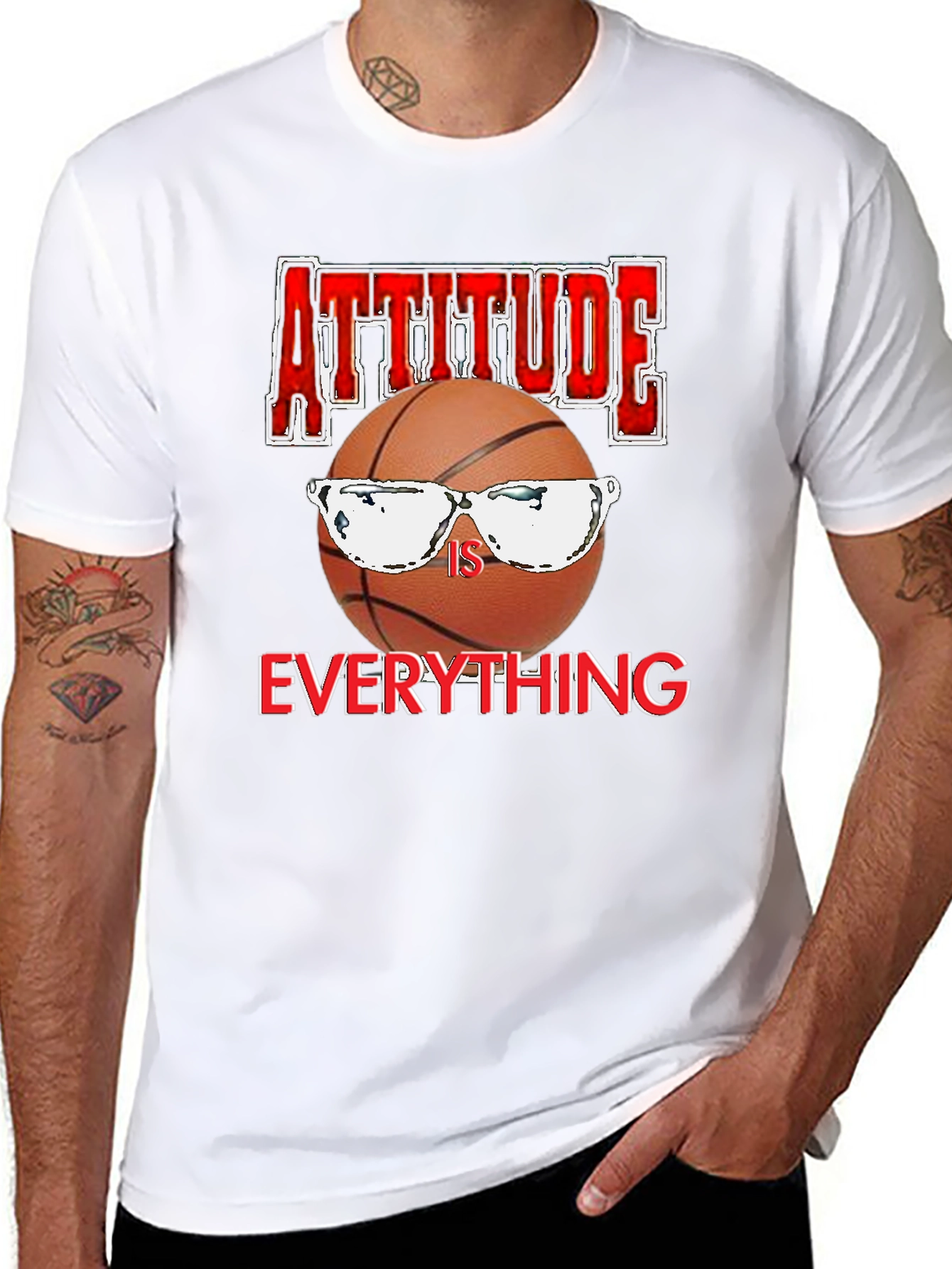 Attitude Is Everything Basketball Graphic T-Shirt