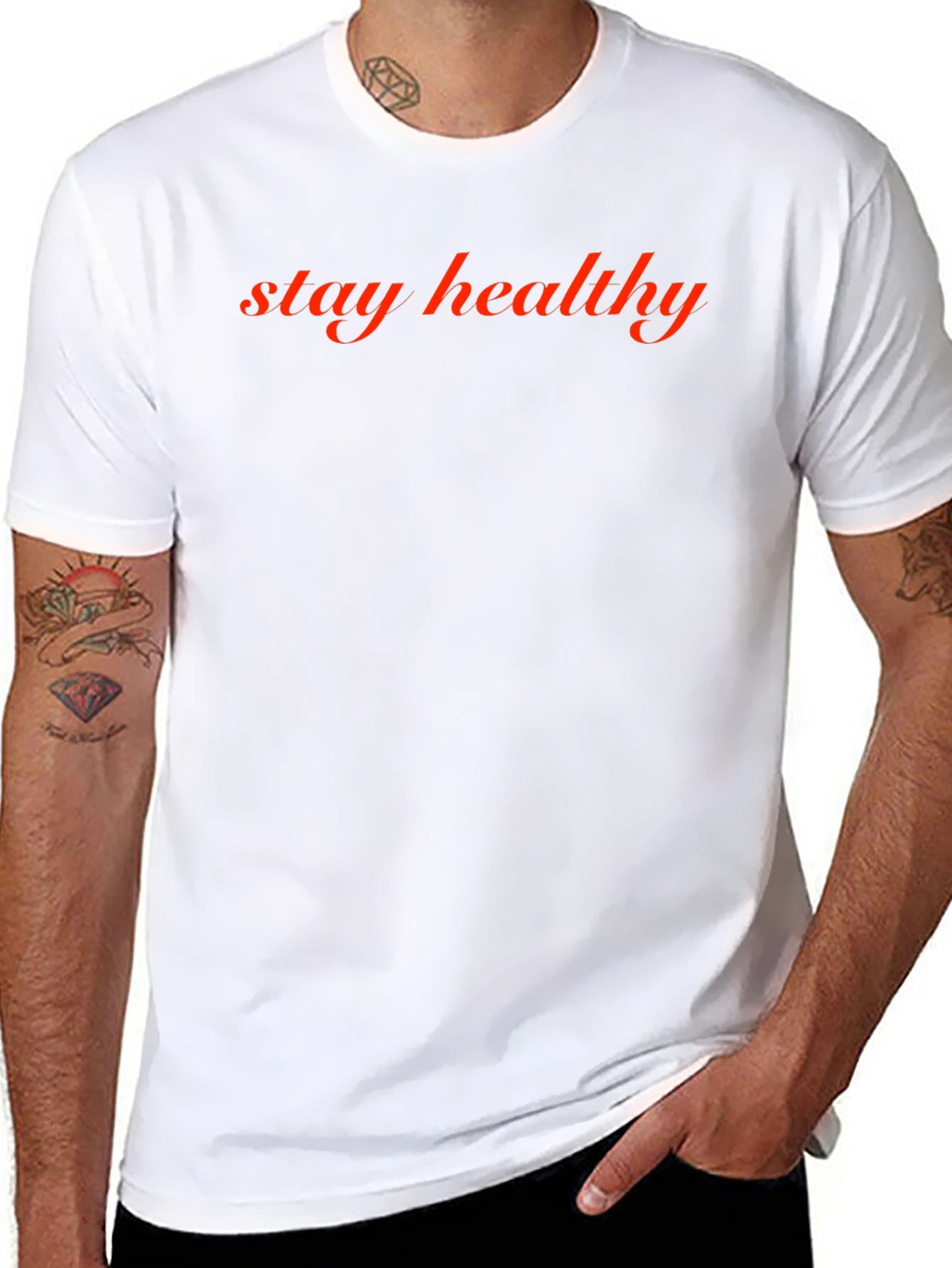 Stay Healthy T-Shirt - Mens Premium Tee