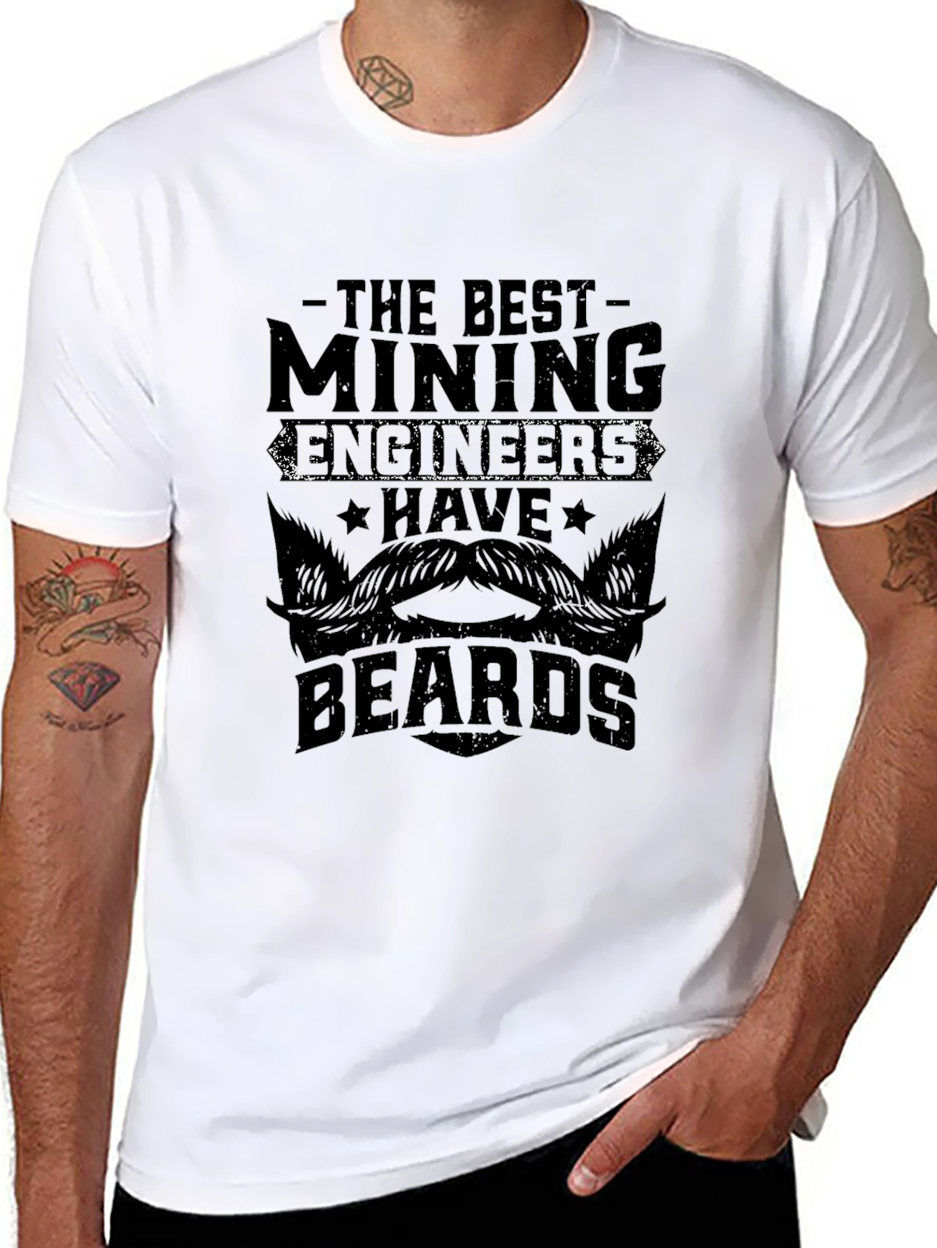 Mining Engineer Beard T-Shirt