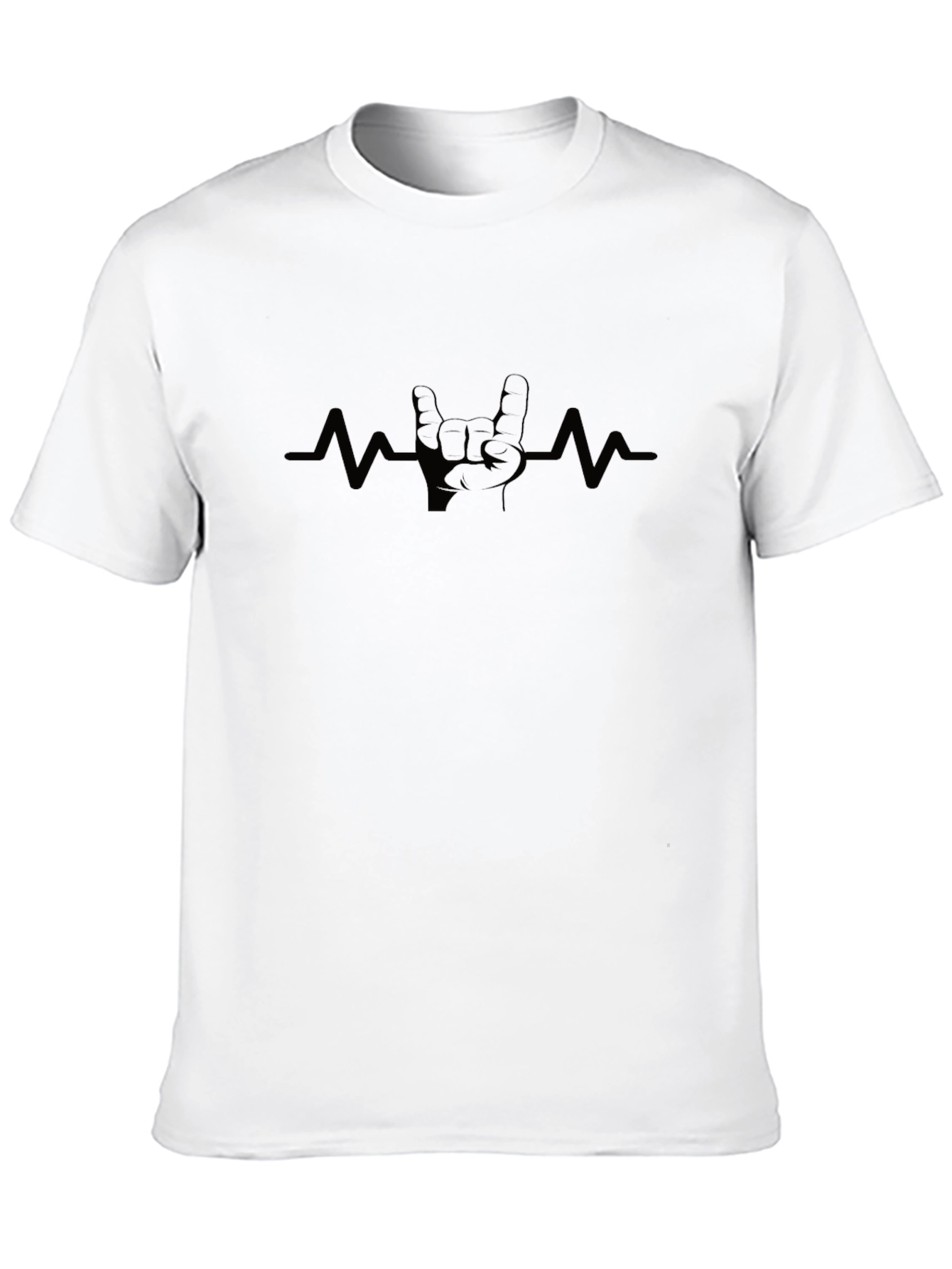 Rock On Black T-Shirt - Music Lover Tee