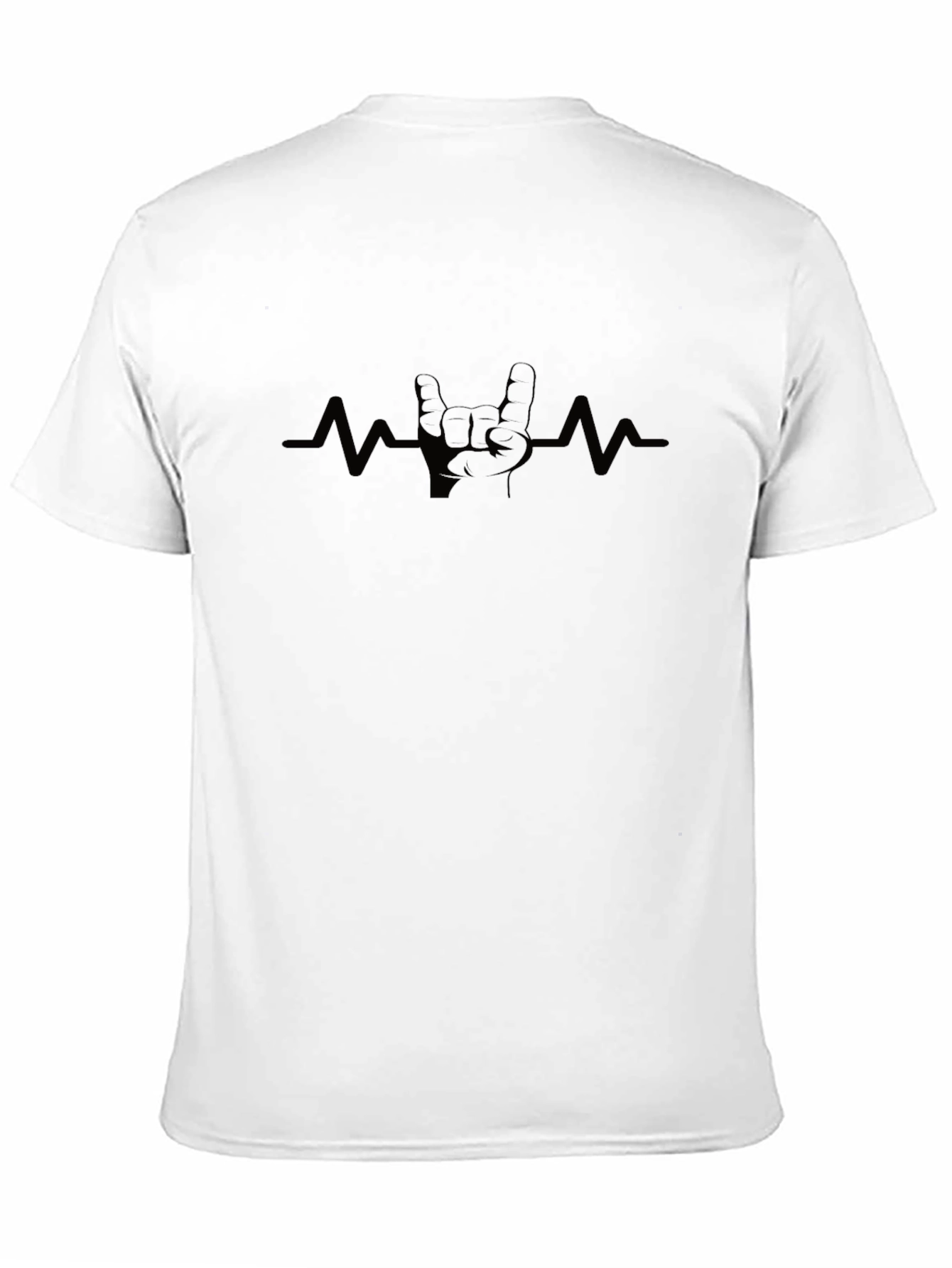 Rock On Black T-Shirt - Music Lover Tee