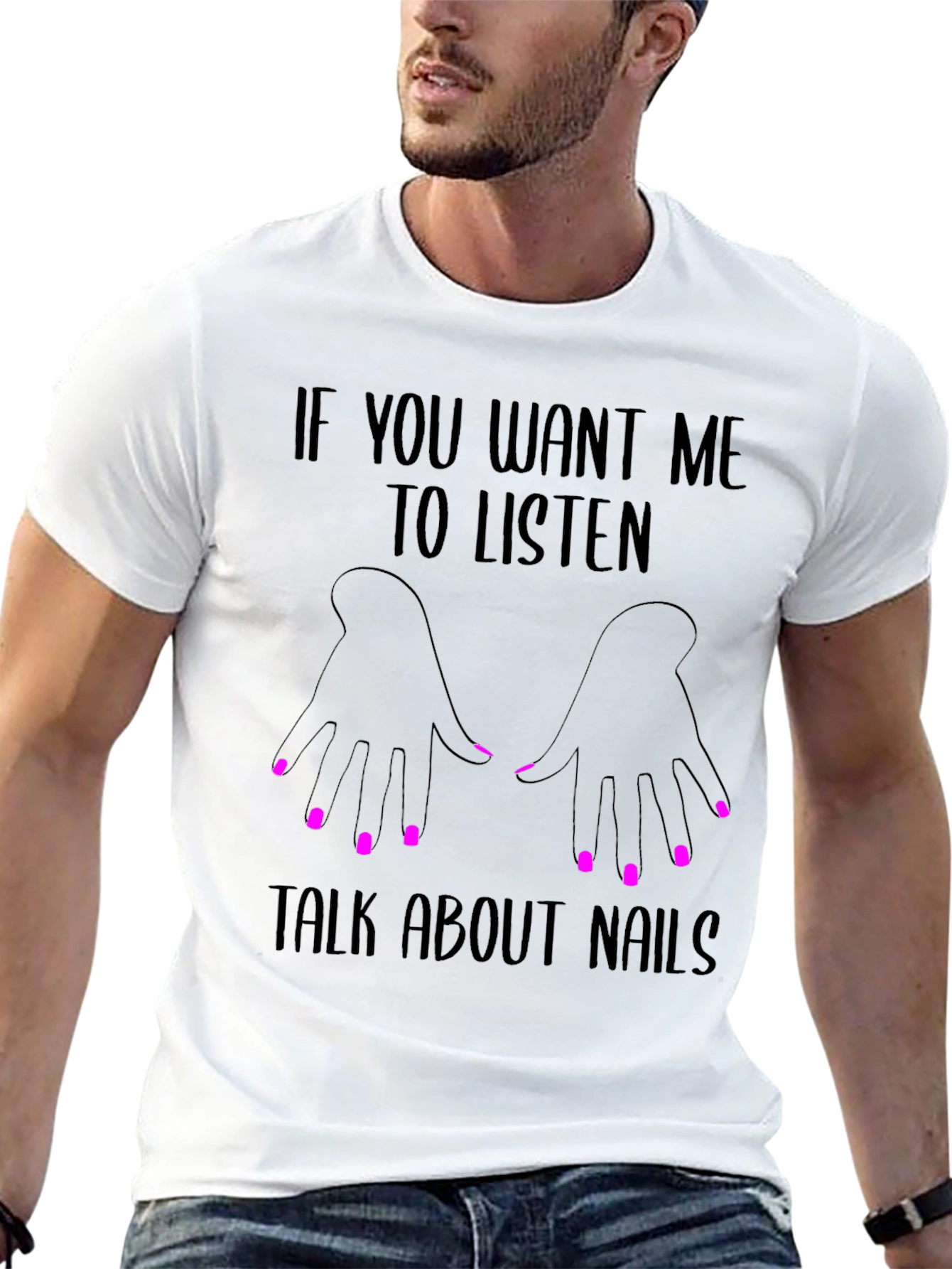Talk About Nails T-Shirt - Funny Slogan Tee