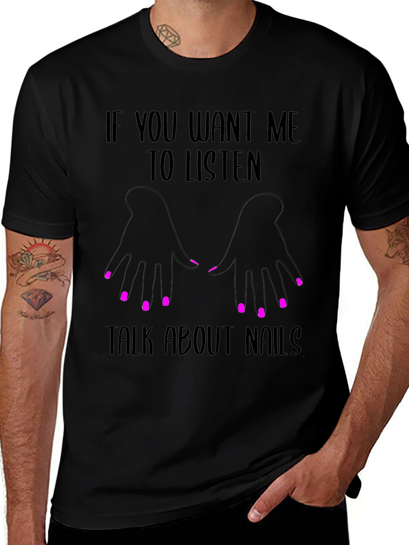 Talk About Nails T-Shirt - Funny Slogan Tee