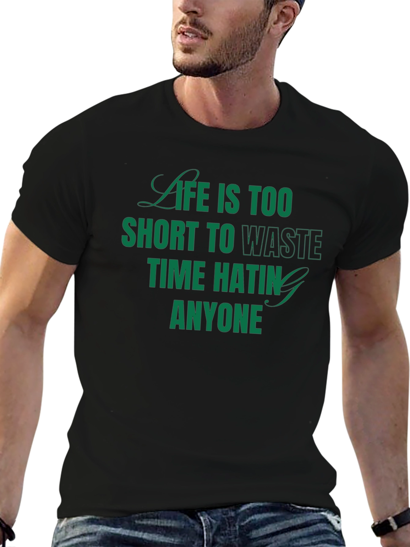 Life is Too Short Graphic Tee - Black