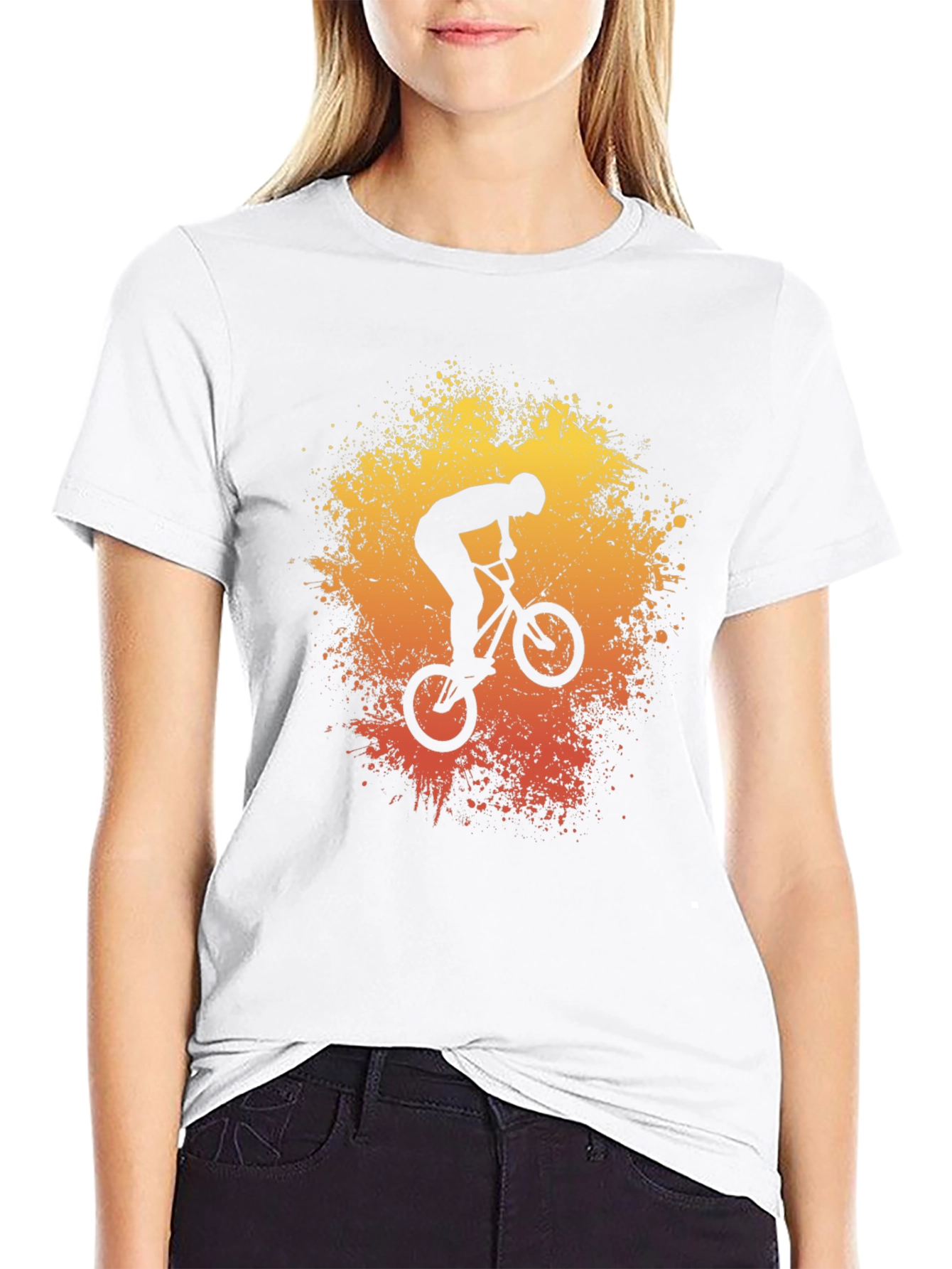 BMX Rider Graphic Tee - Stunt Bike Art Shirt
