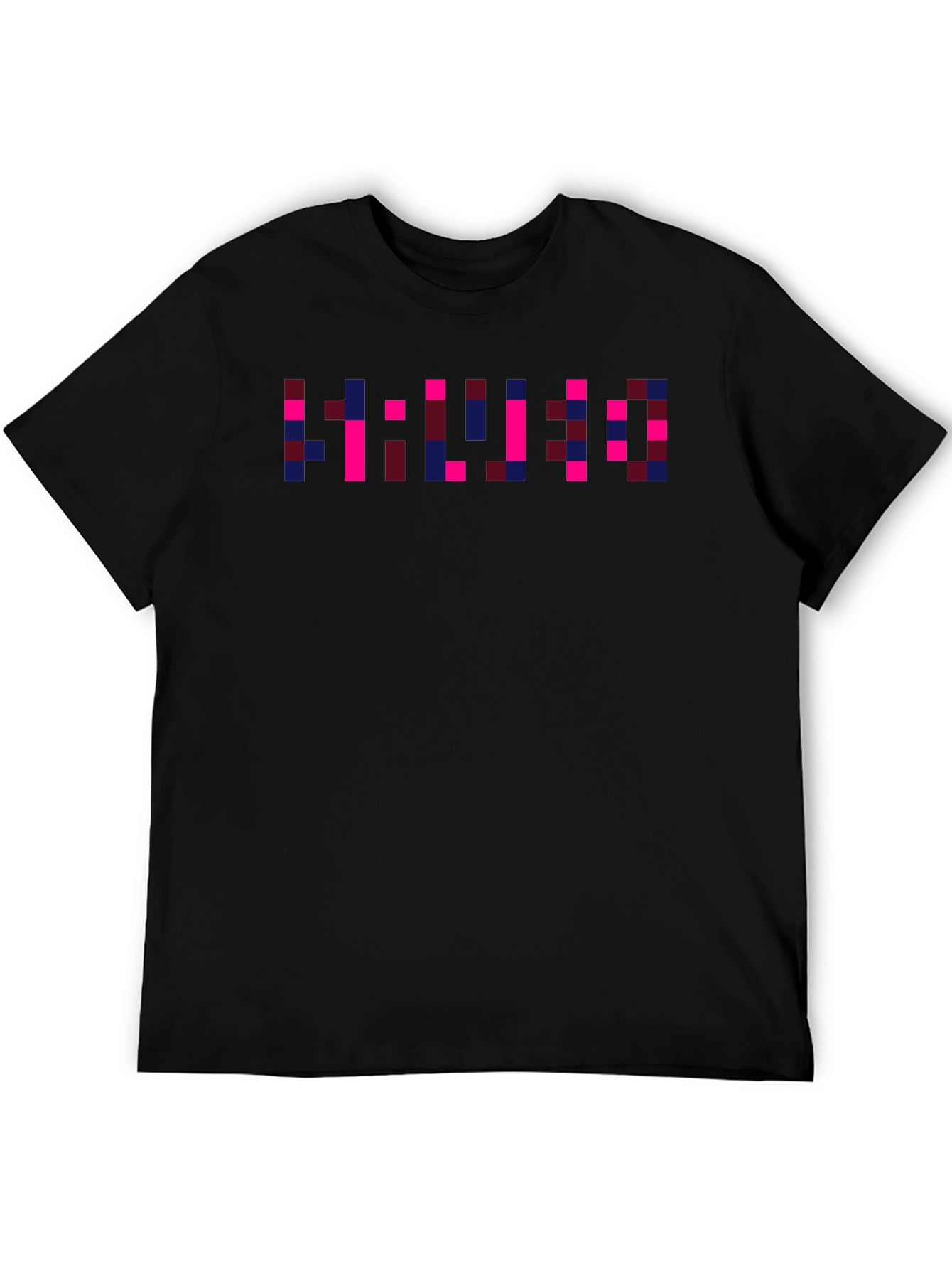 Pixelated Graphic Tee - Abstract Design - Soft Cotton