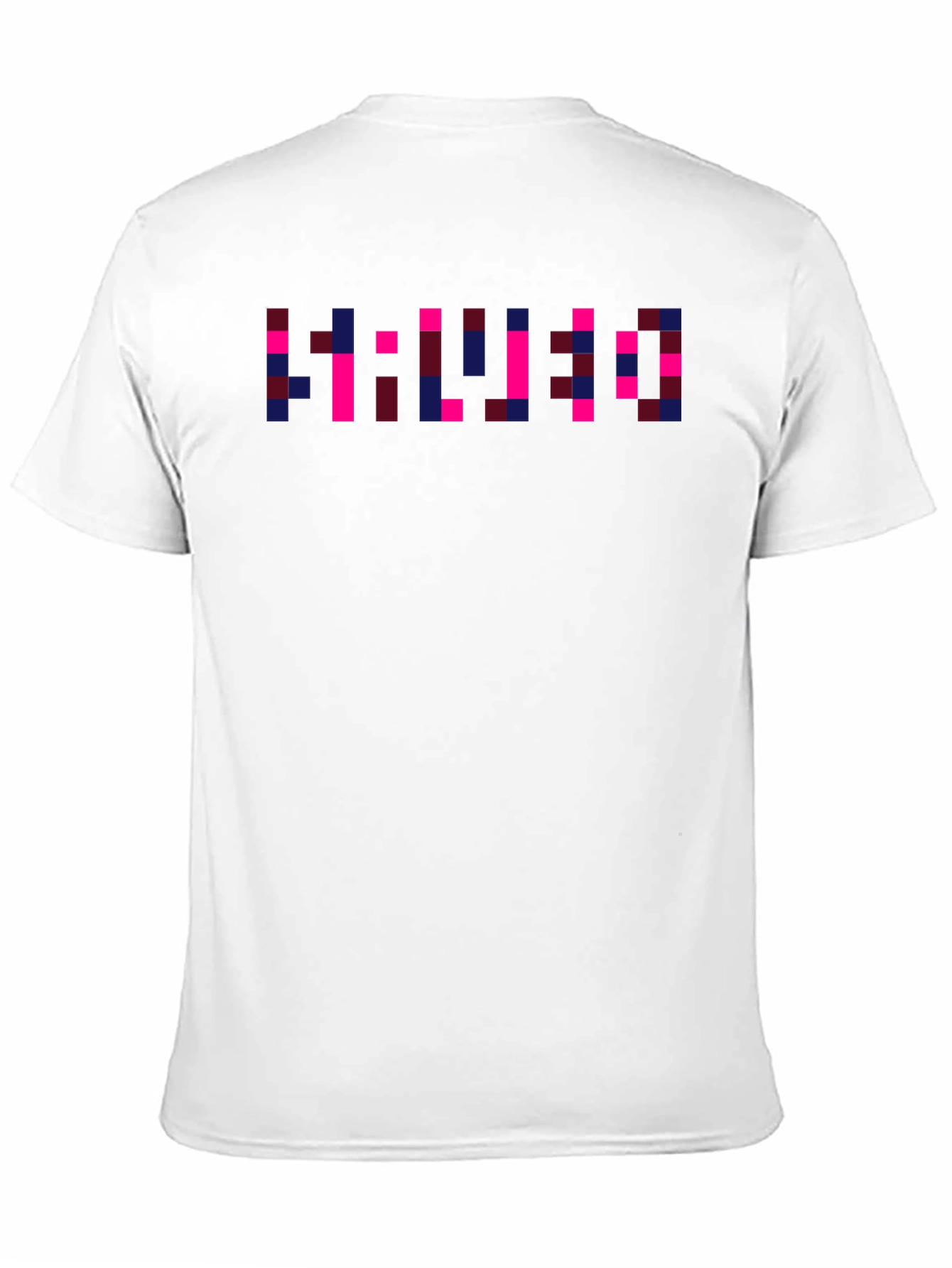 Pixelated Graphic Tee - Abstract Design - Soft Cotton