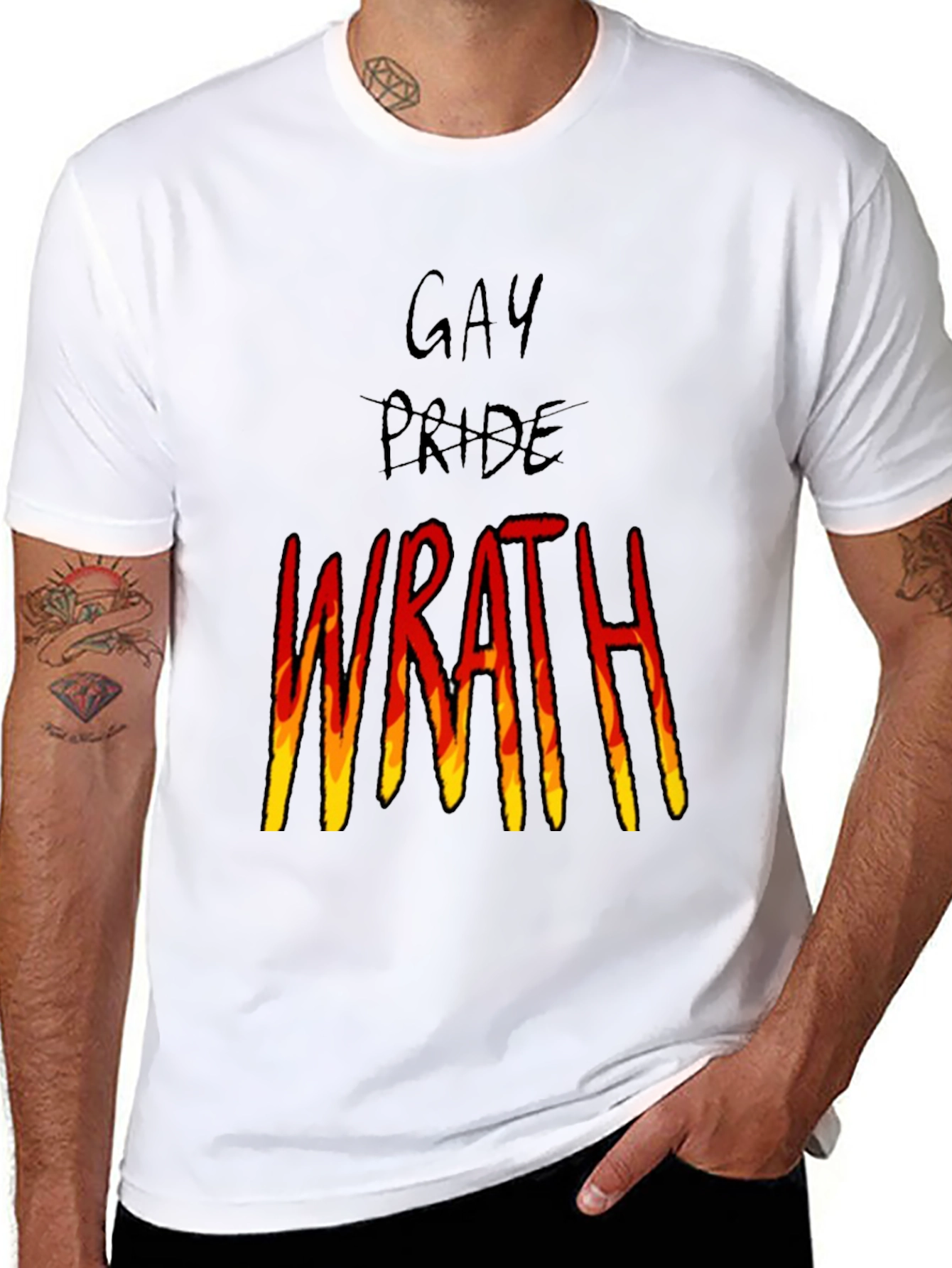 Wrath Graphic T-Shirt - Black Cotton Blend Tee