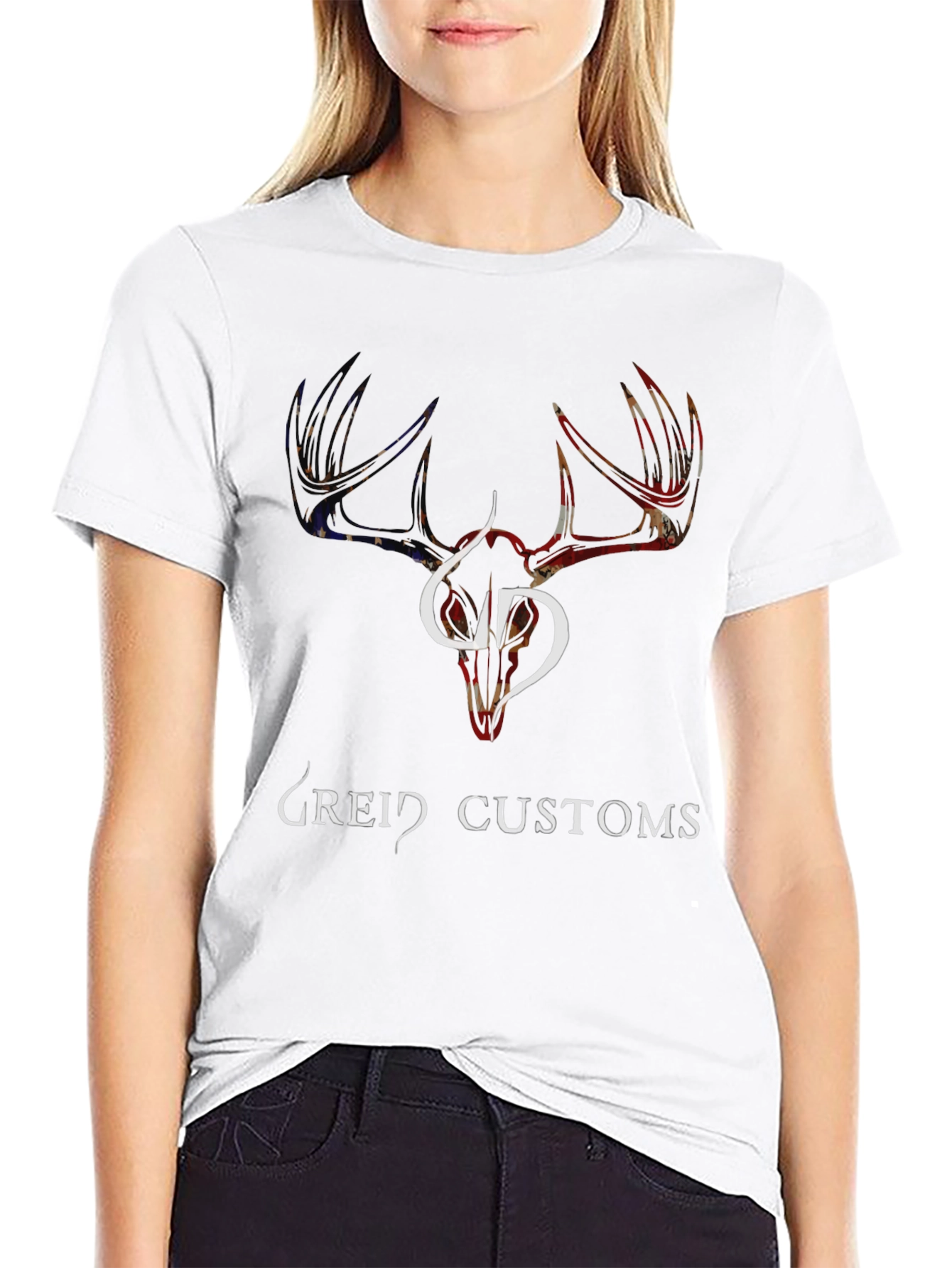Greid Customs Deer Skull Graphic T-Shirt