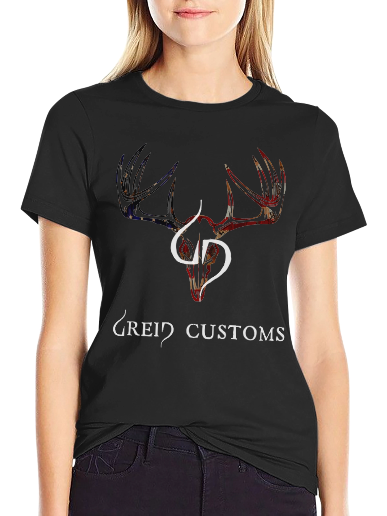 Greid Customs Deer Skull Graphic T-Shirt