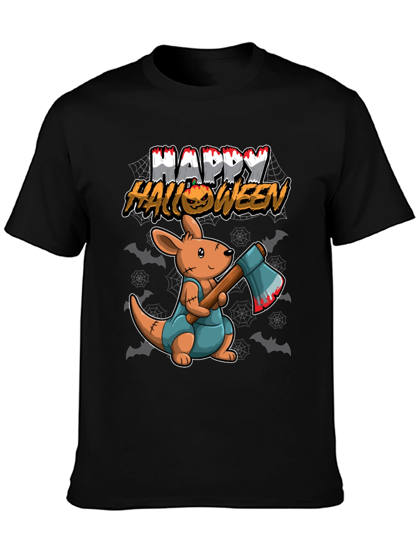 Halloween Kangaroo Graphic T-Shirt
