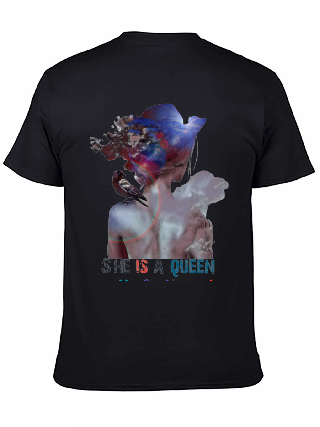 She Is A Queen Graphic Tee - Black