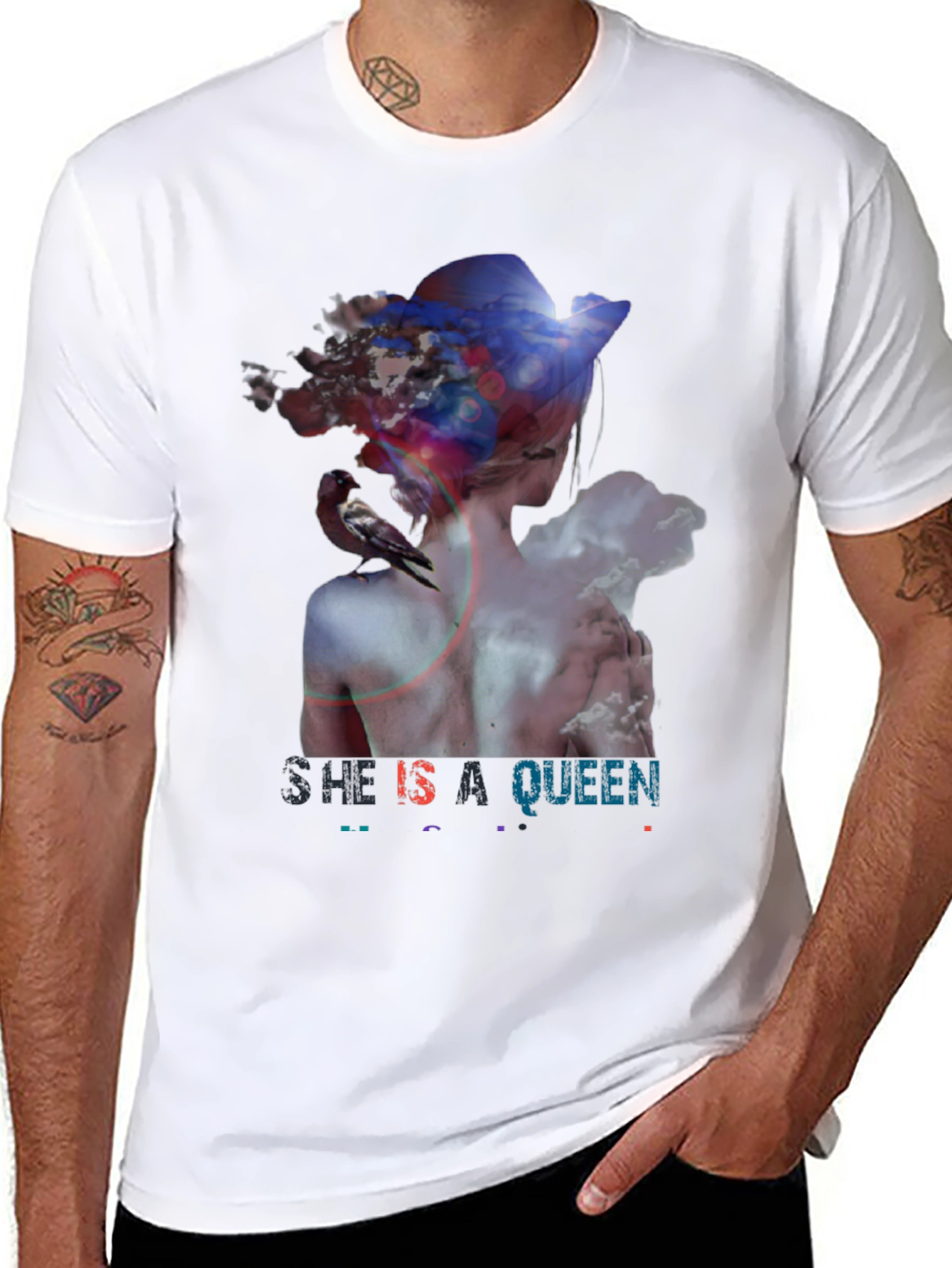 She Is A Queen Graphic Tee - Black