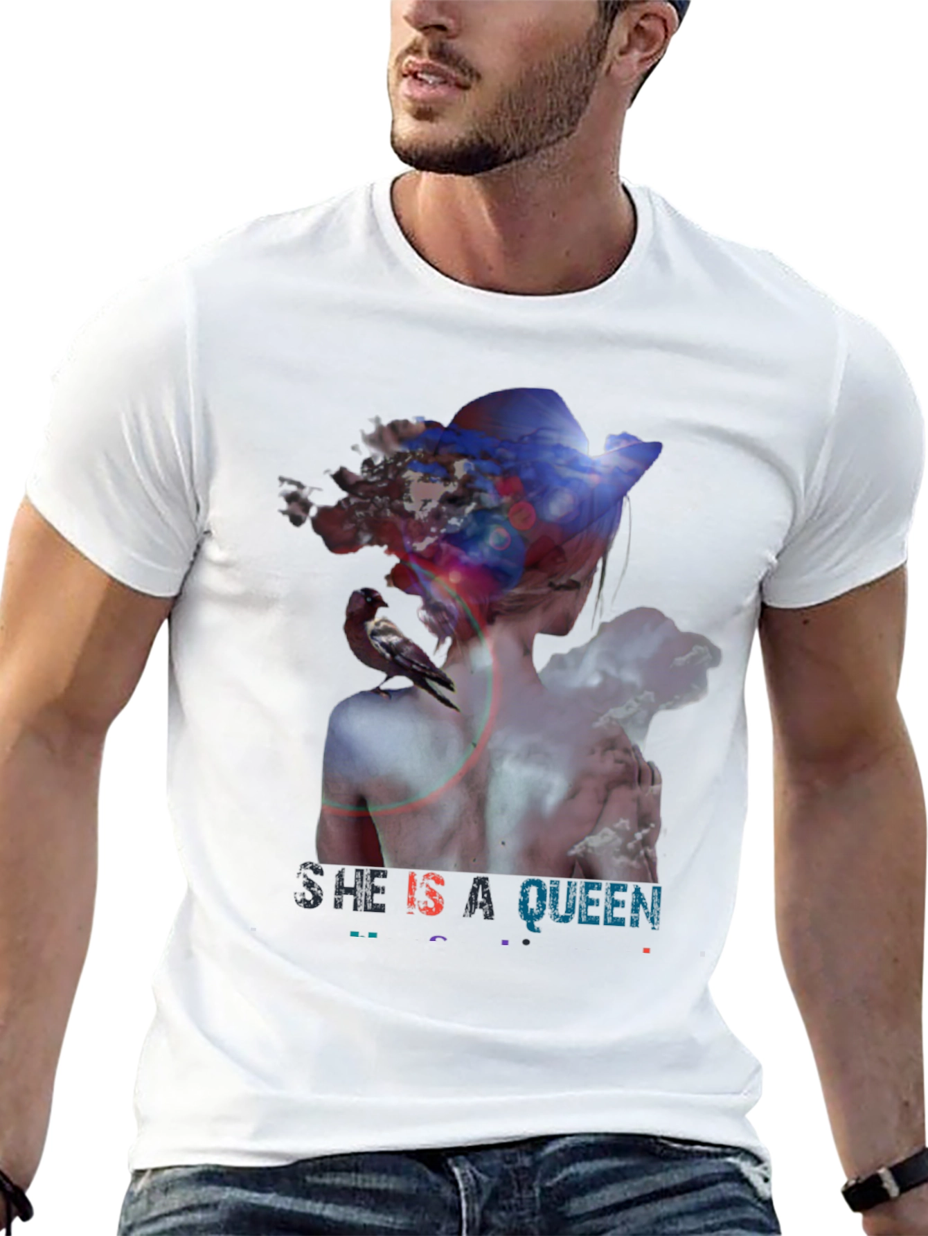 She Is A Queen Graphic Tee - Black