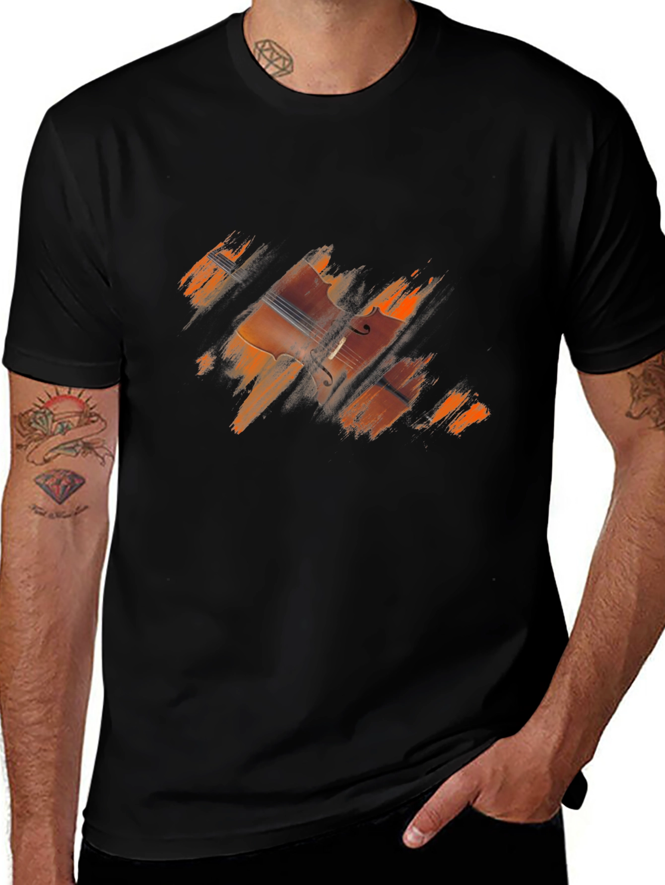 Musical Instrument T-Shirt - Cello Design