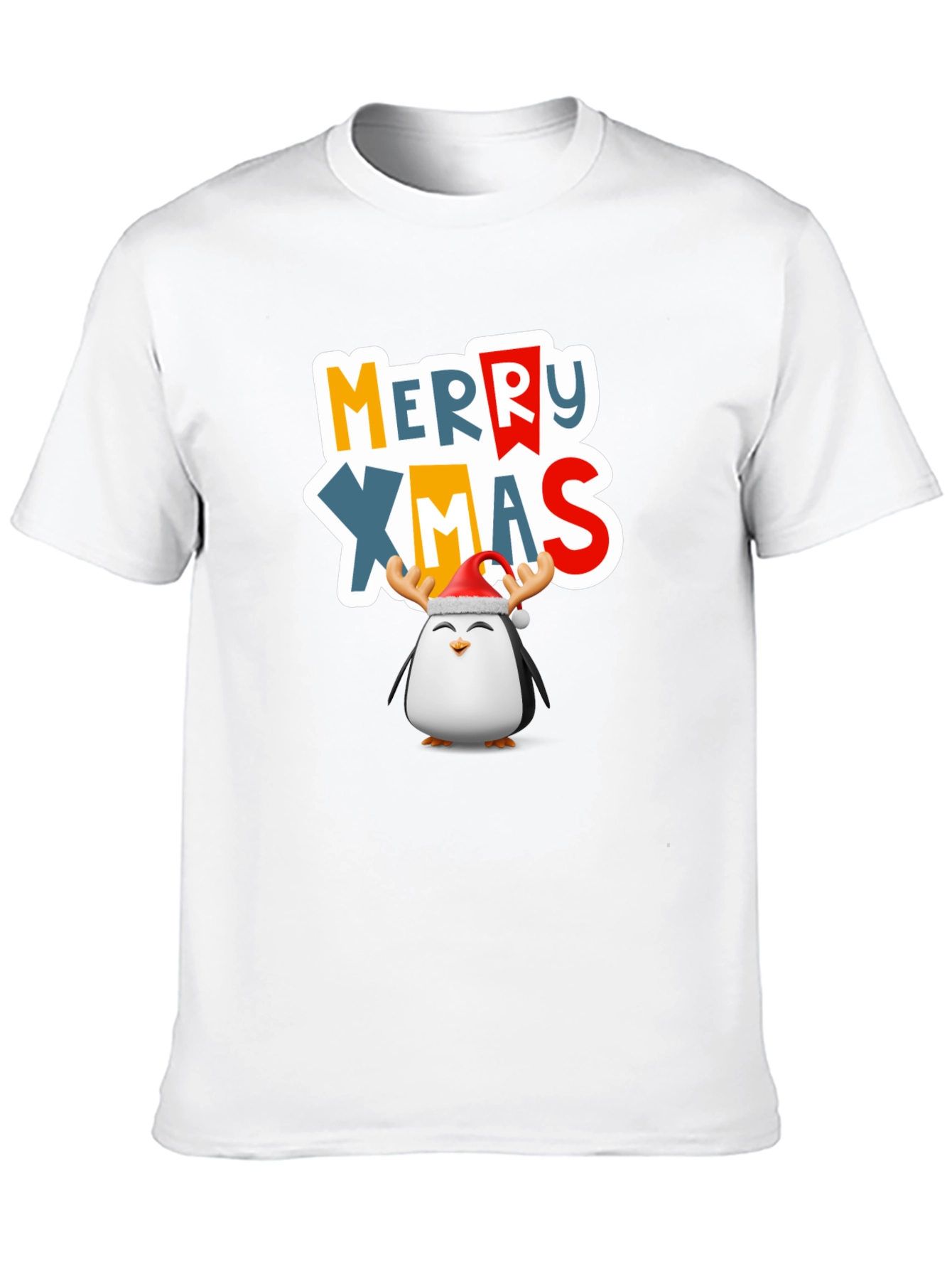 Festive Penguin Merry Xmas T-Shirt