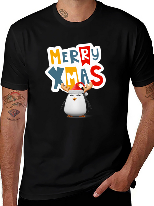 Festive Penguin Merry Xmas T-Shirt