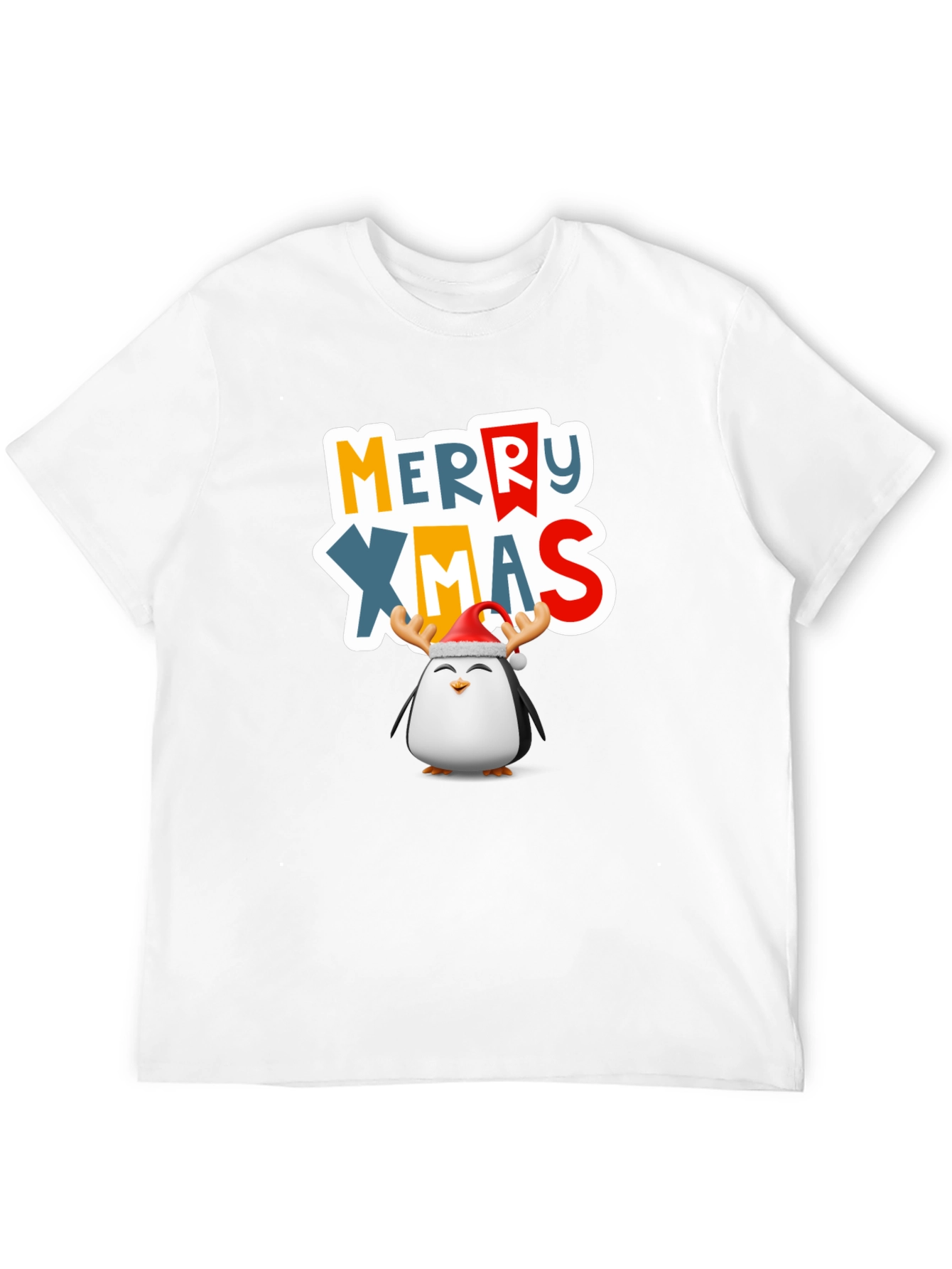 Festive Penguin Merry Xmas T-Shirt