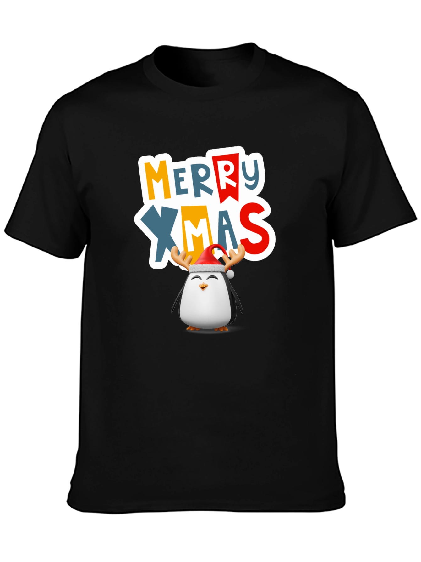 Festive Penguin Merry Xmas T-Shirt