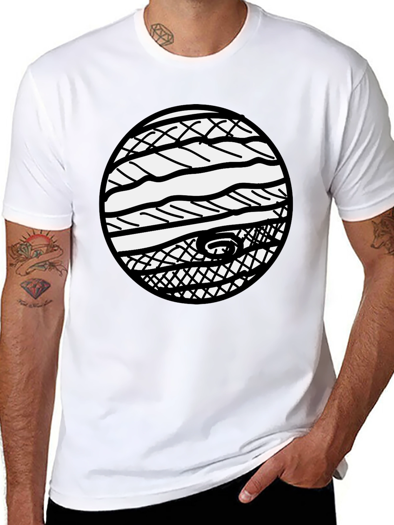 Graphic Tee - Abstract Circle Design