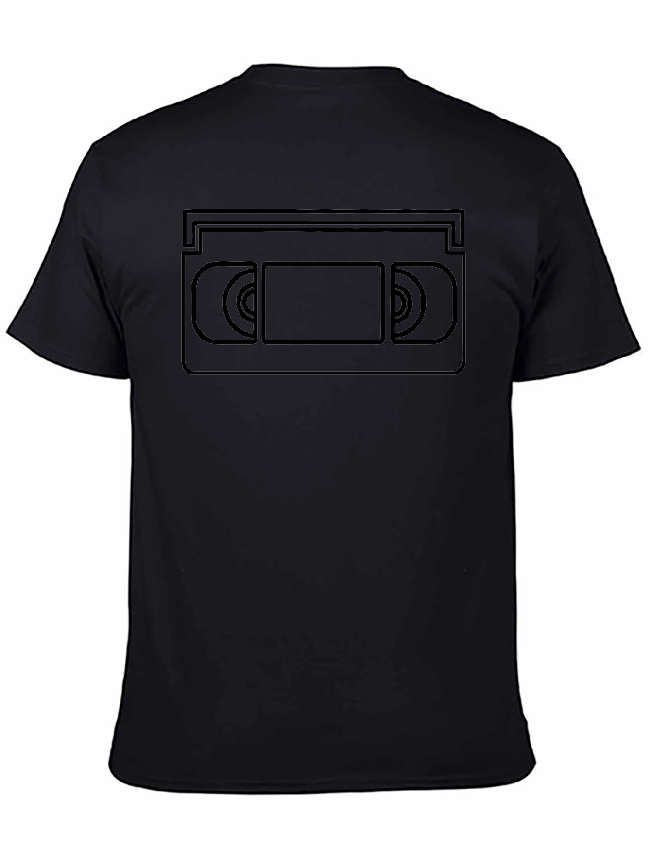 Retro VHS Tape Graphic Tee - Black