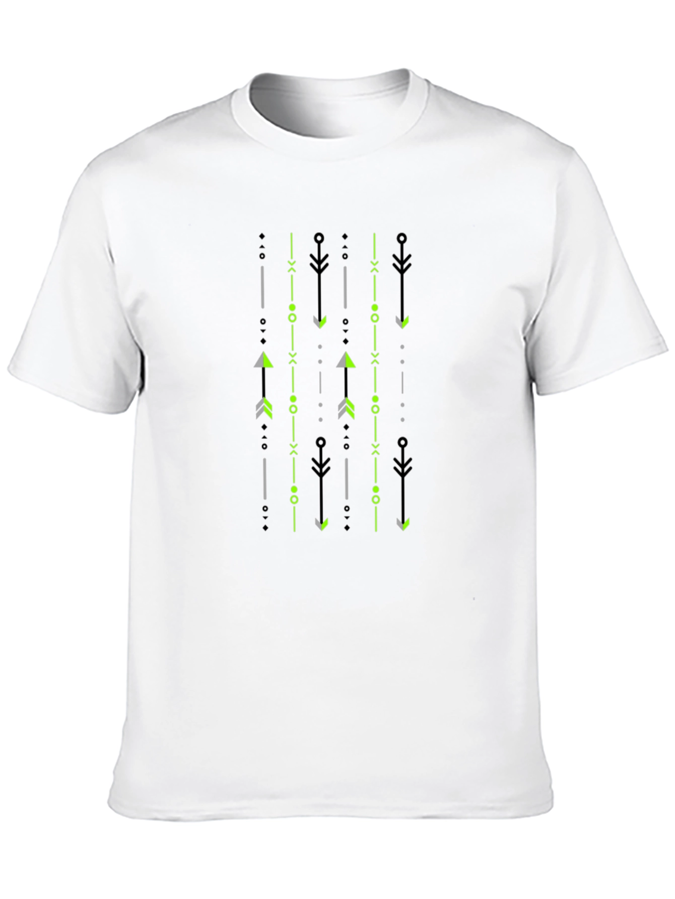Geometric Arrow Print Black T-Shirt