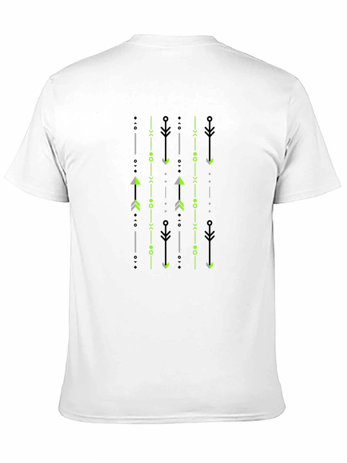 Geometric Arrow Print Black T-Shirt