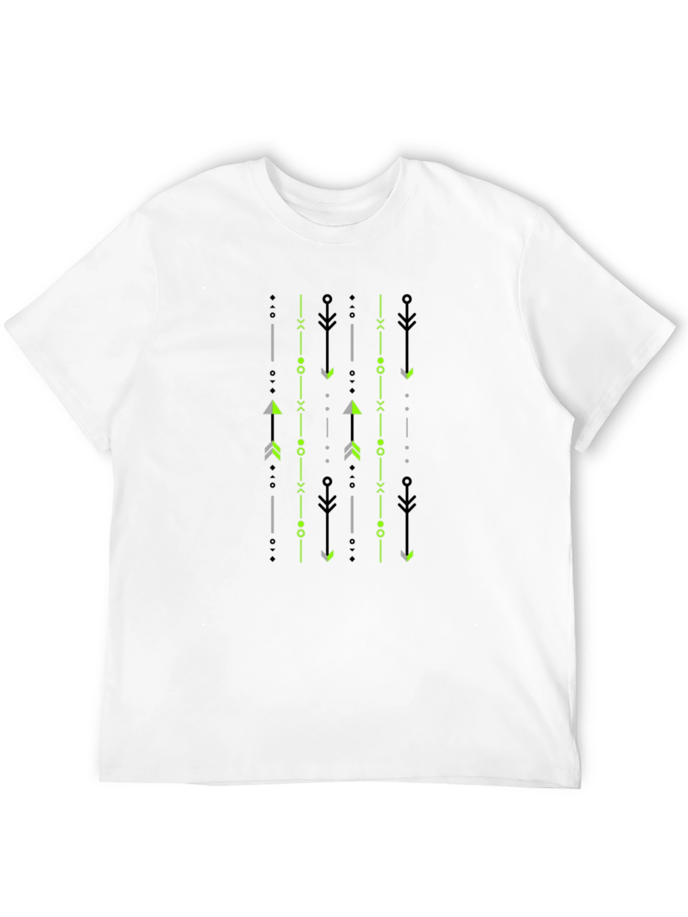 Geometric Arrow Print Black T-Shirt