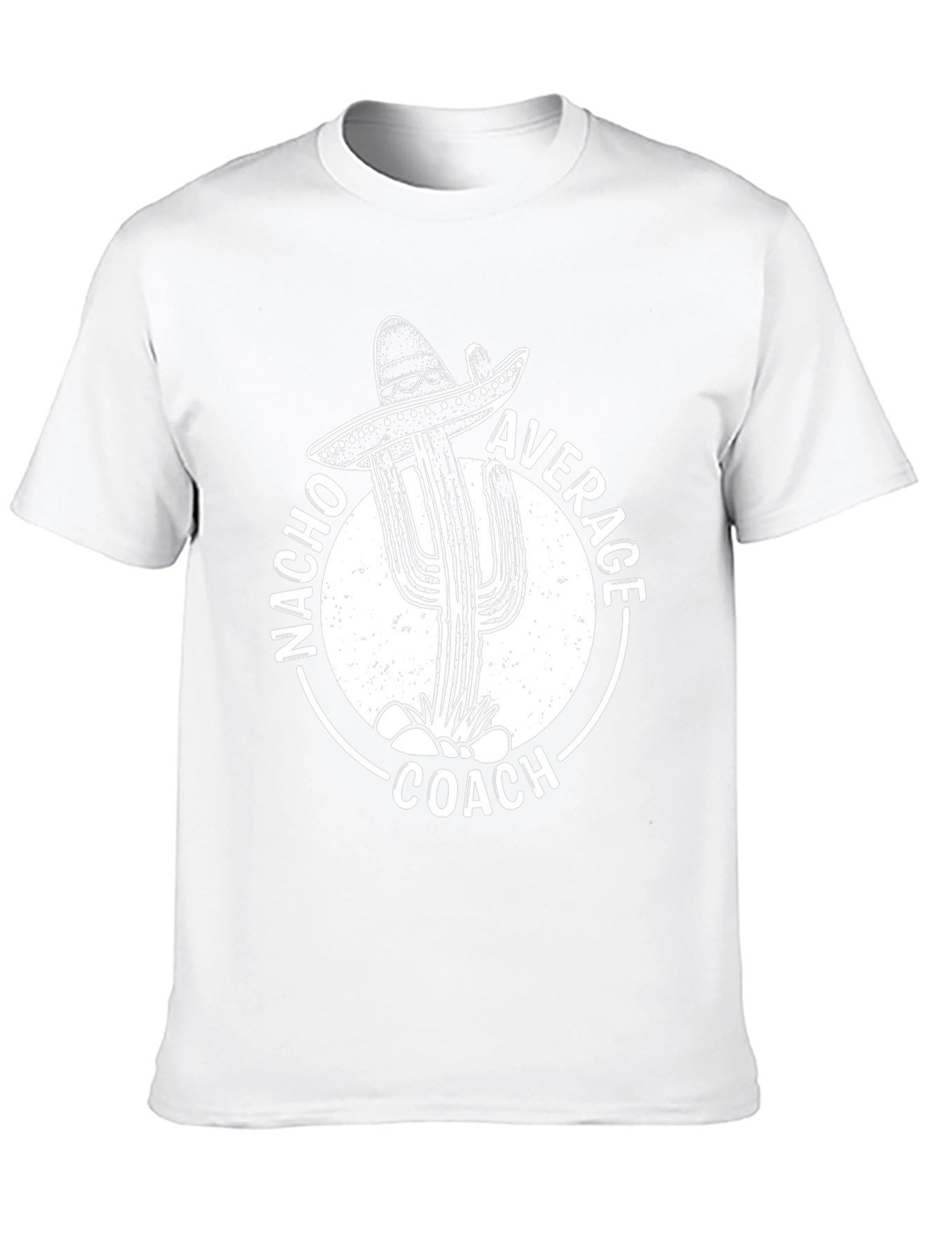 Nacho Average Coach T-Shirt - Cactus Sombrero Design