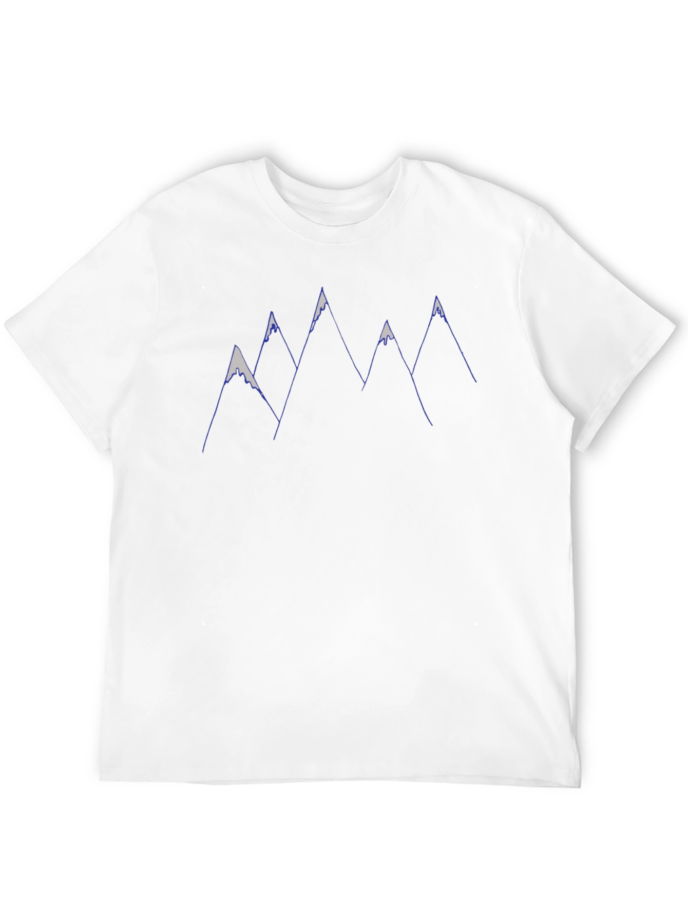 Mountain Peaks Graphic Tee - Black Cotton T-Shirt