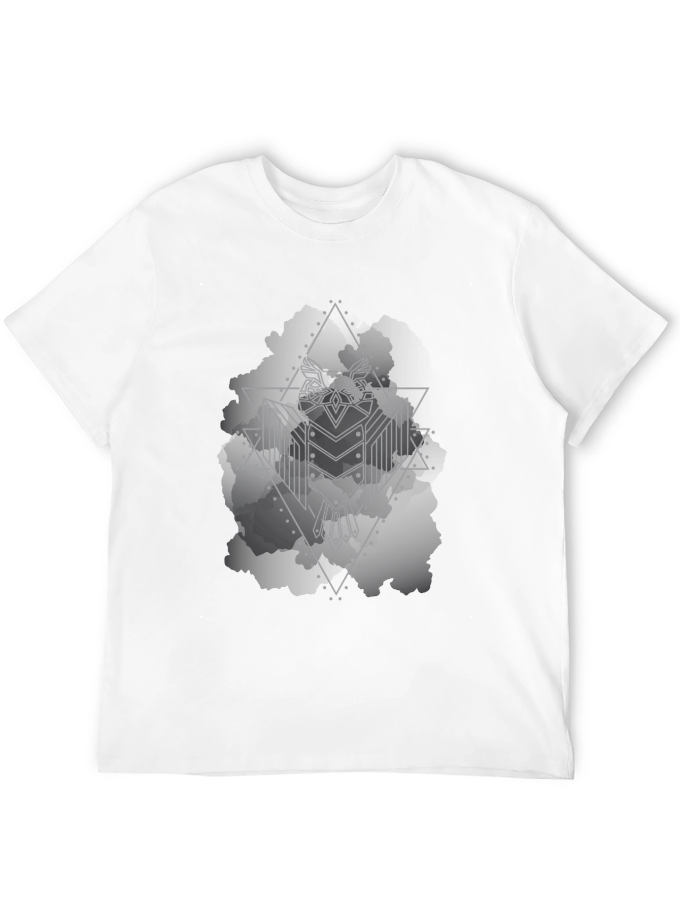 Geometric Owl Graphic Black T-Shirt