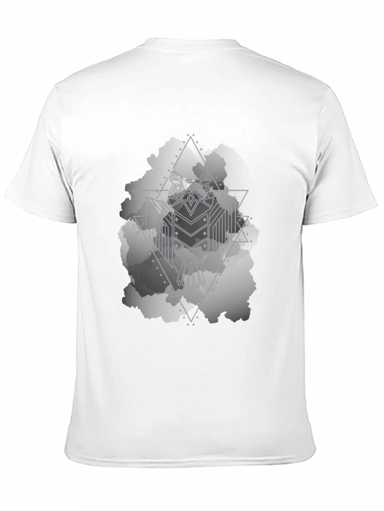 Geometric Owl Graphic Black T-Shirt