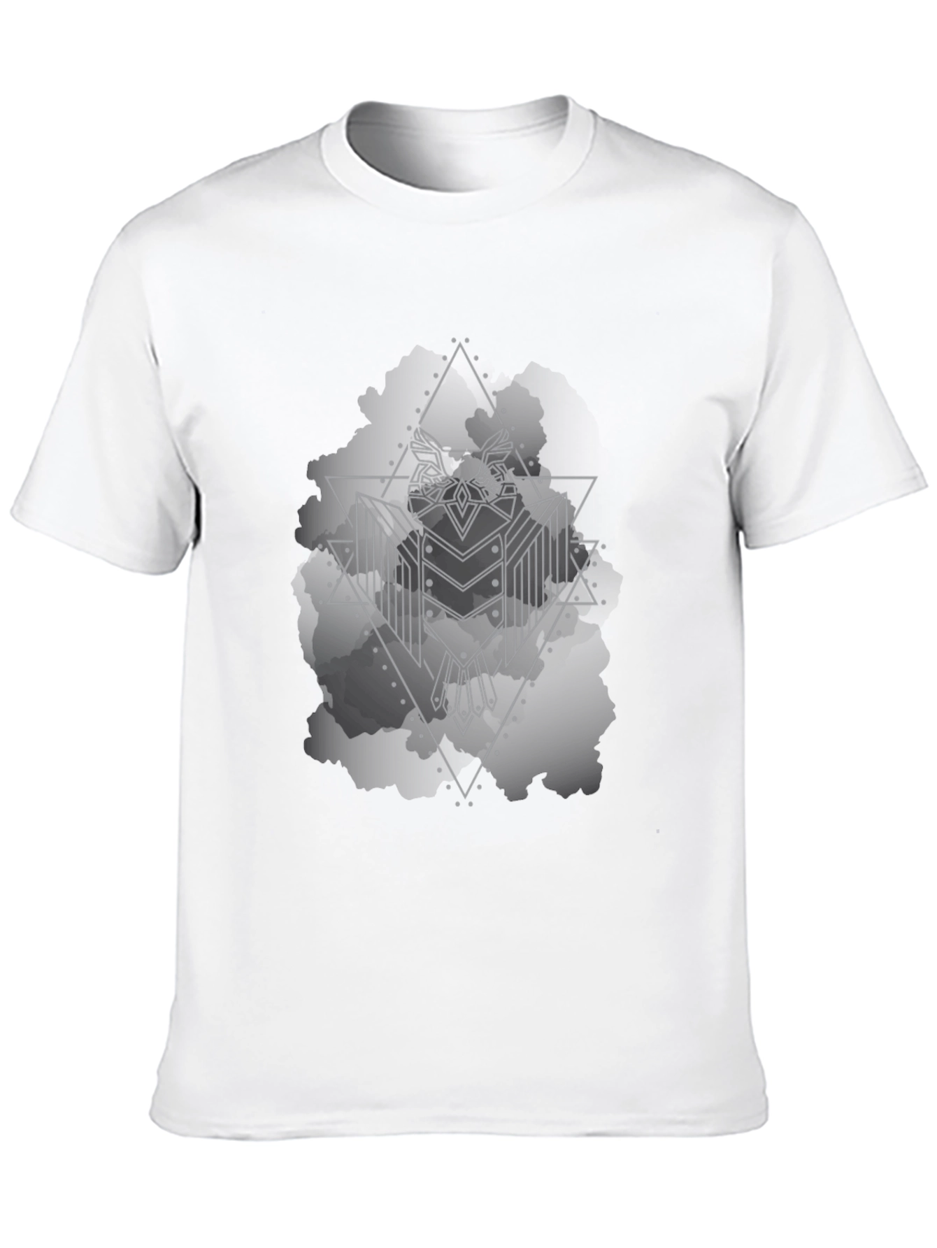 Geometric Owl Graphic Black T-Shirt