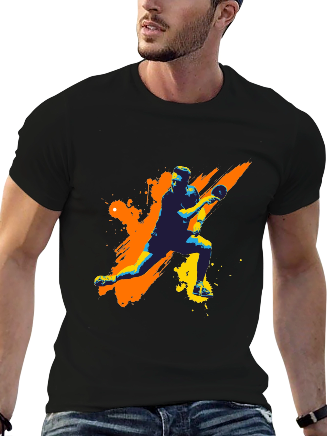 Ping Pong Player Graphic T-Shirt
