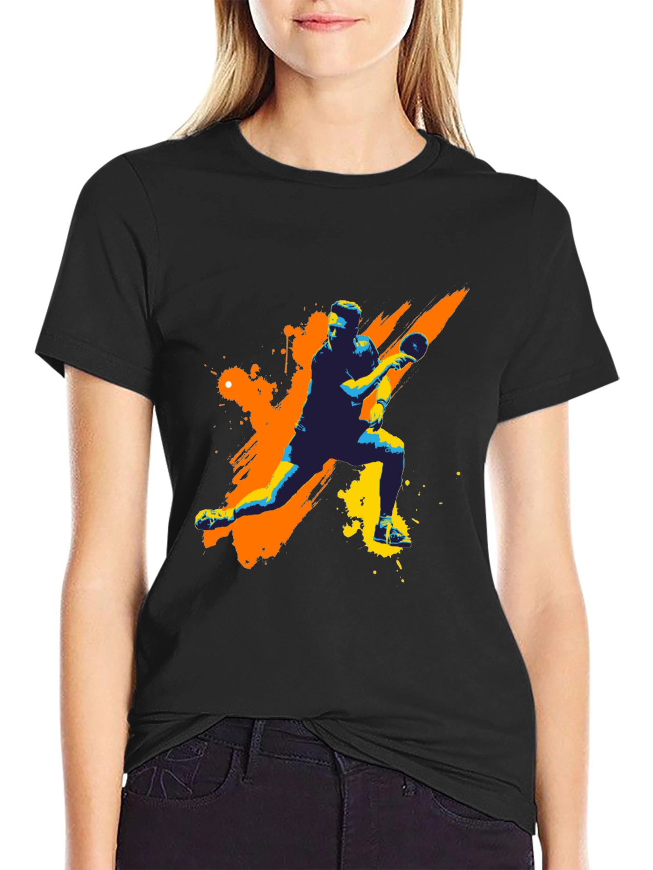 Ping Pong Player Graphic T-Shirt