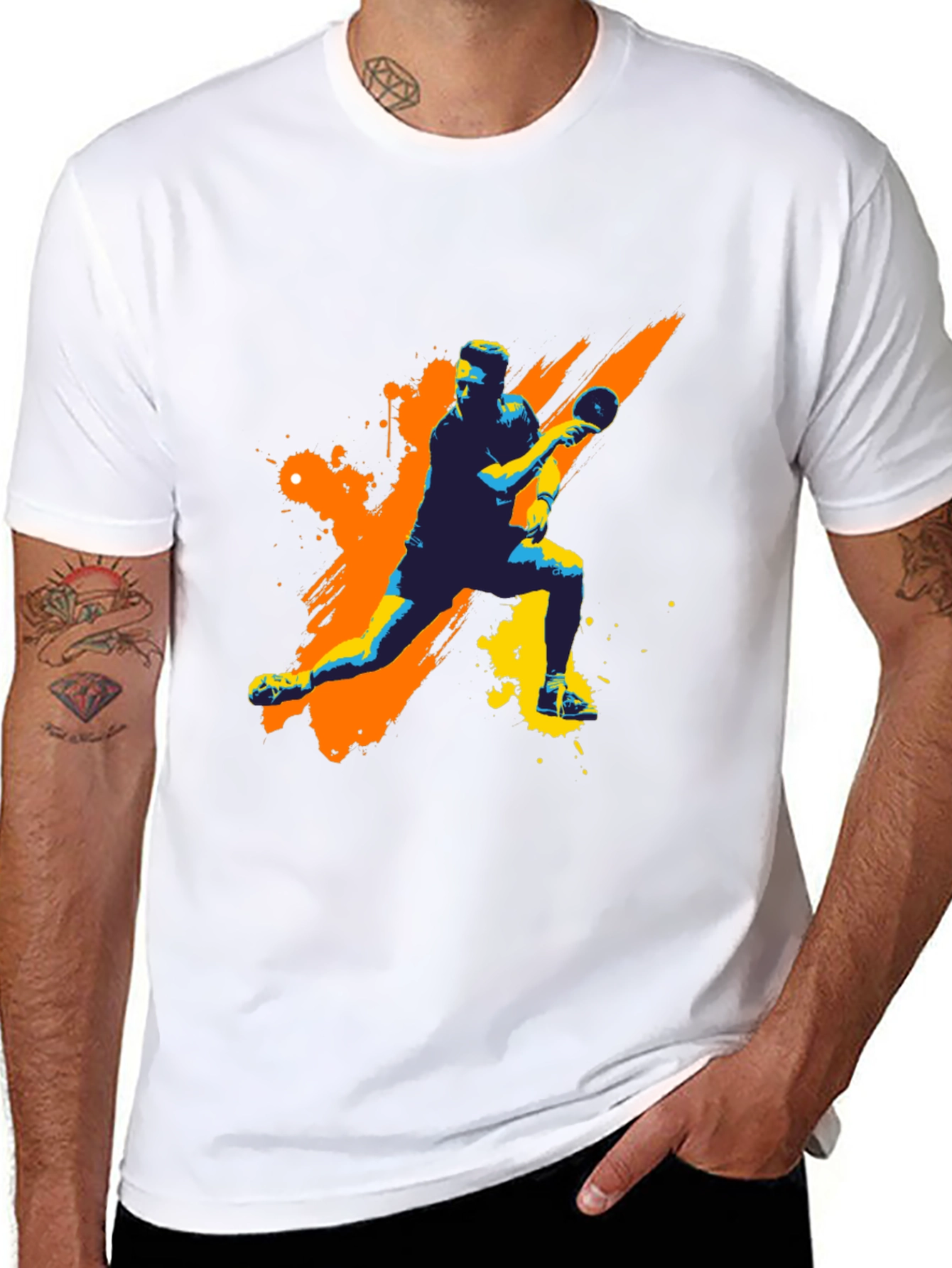 Ping Pong Player Graphic T-Shirt