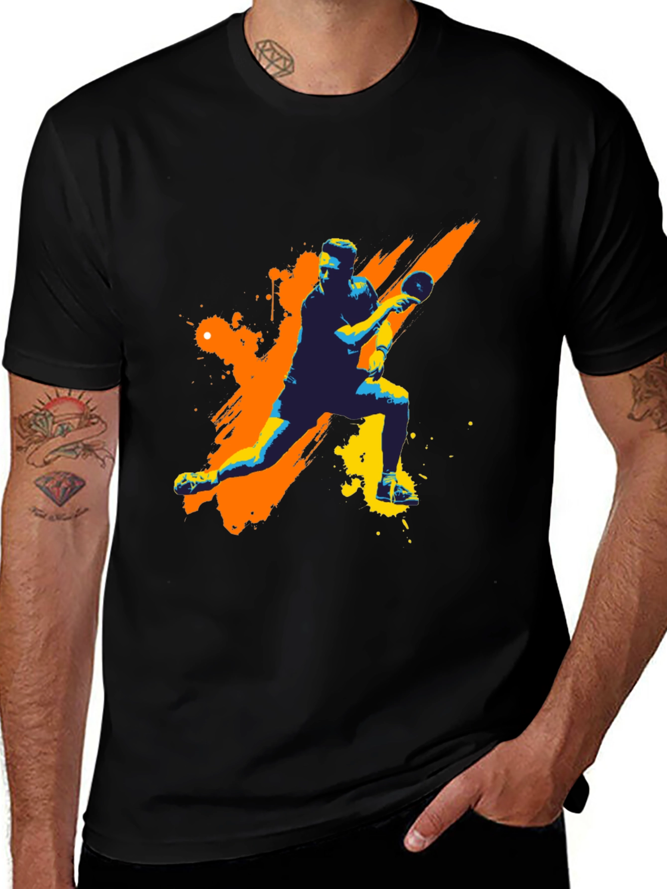 Ping Pong Player Graphic T-Shirt