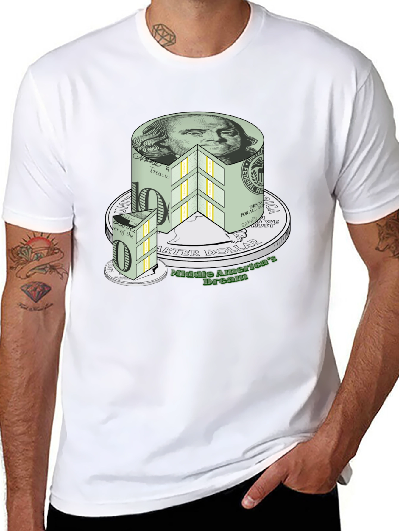 Money Cake T-Shirt - Middle America Dream