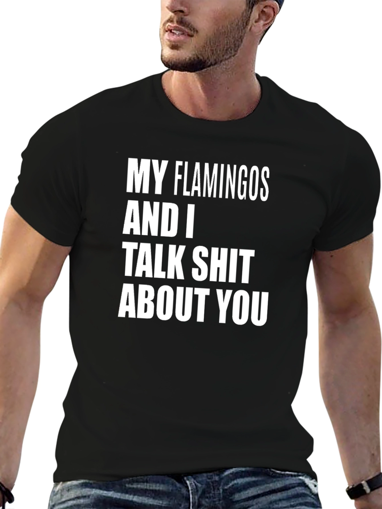 Funny Flamingo Graphic T-Shirt - Talk Shit